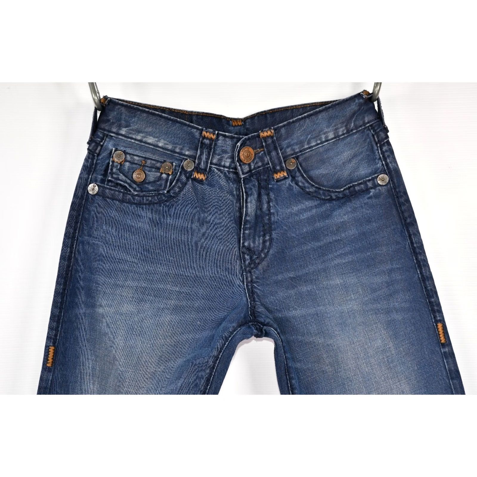 True Religion TRUE RELIGION RICKY RELAXED STRAIGHT JEANS MEN'S W31 Blue Cotton 100% INSEAM 32.68" Regular Mens Jeans Size US 31 - 4 Thumbnail