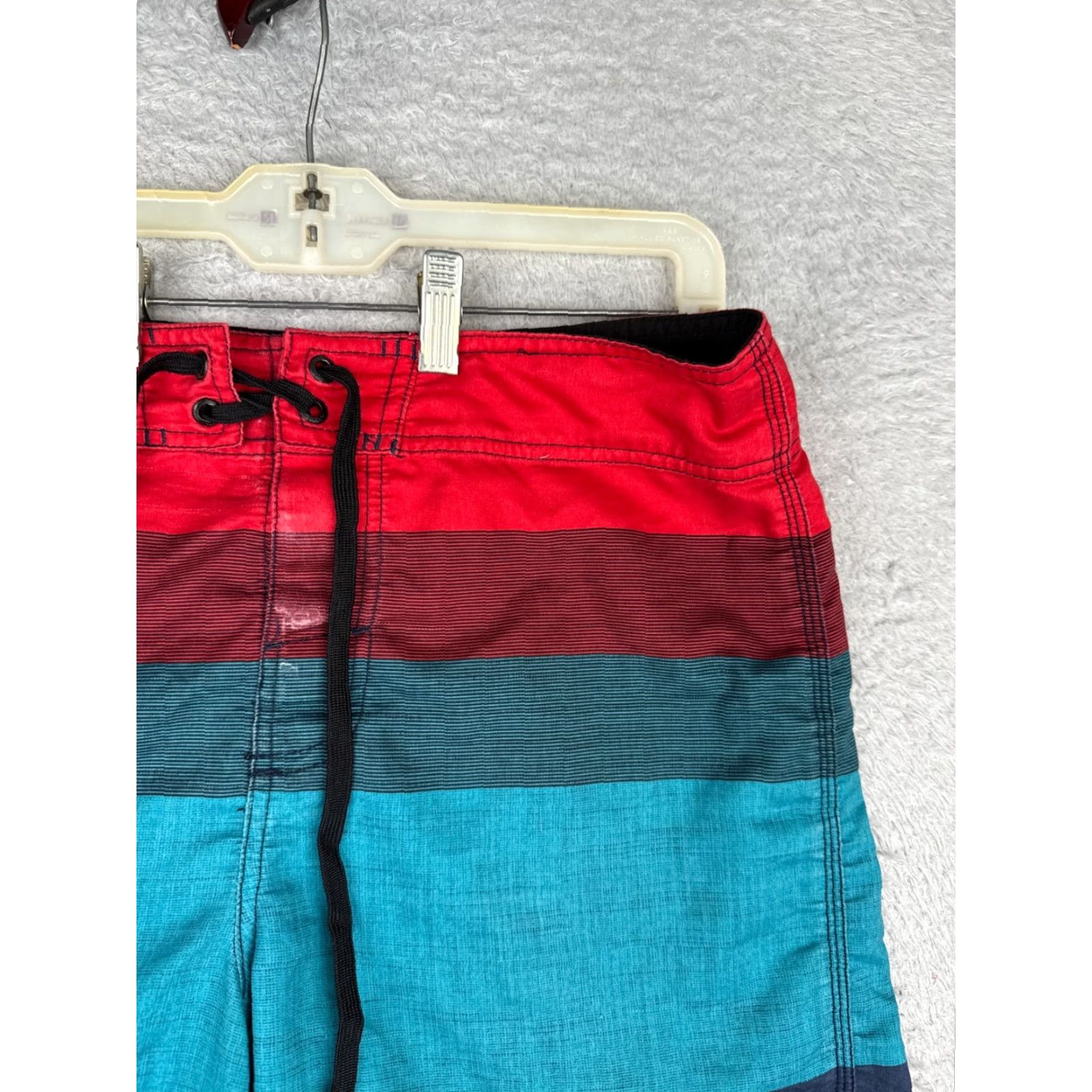 O'Neill O'Neill Swim Trunks Bottom Men 34 Blue Red Cargo Pockets Striped Beach Surf 34x11 Mens Size US 34 / EU 50 - 5 Thumbnail