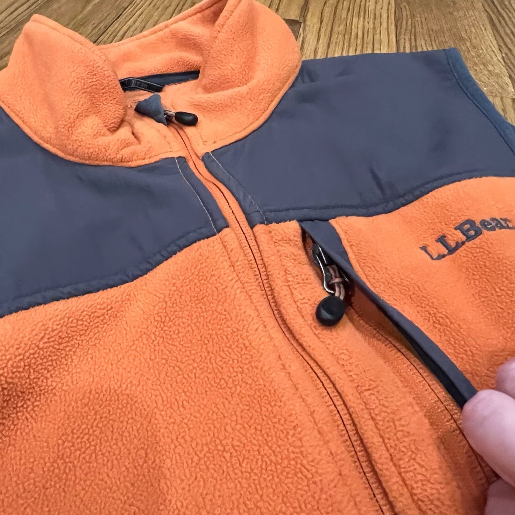 Vintage L.L. Bean Polartec Wind Pro Fleece Jacket Full Zip Orange Size XL Size XL / US 12-14 / IT 48-50 - 3 Thumbnail
