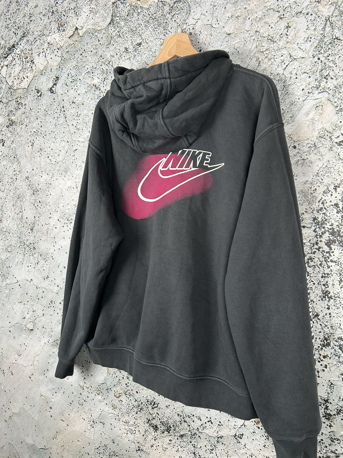 Nike Vintage Nike Swoosh Streetwear Drill Hoodie Sweatshirt Size US L / EU 52-54 / 3 - 2 Thumbnail