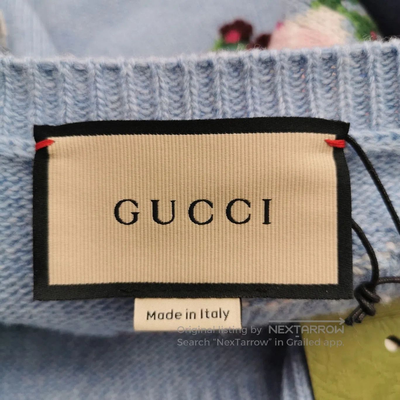 Gucci Gucci Blue Wool Flower Embroidery Cardigan S. Size S / US 4 / IT 40 - 2 Thumbnail