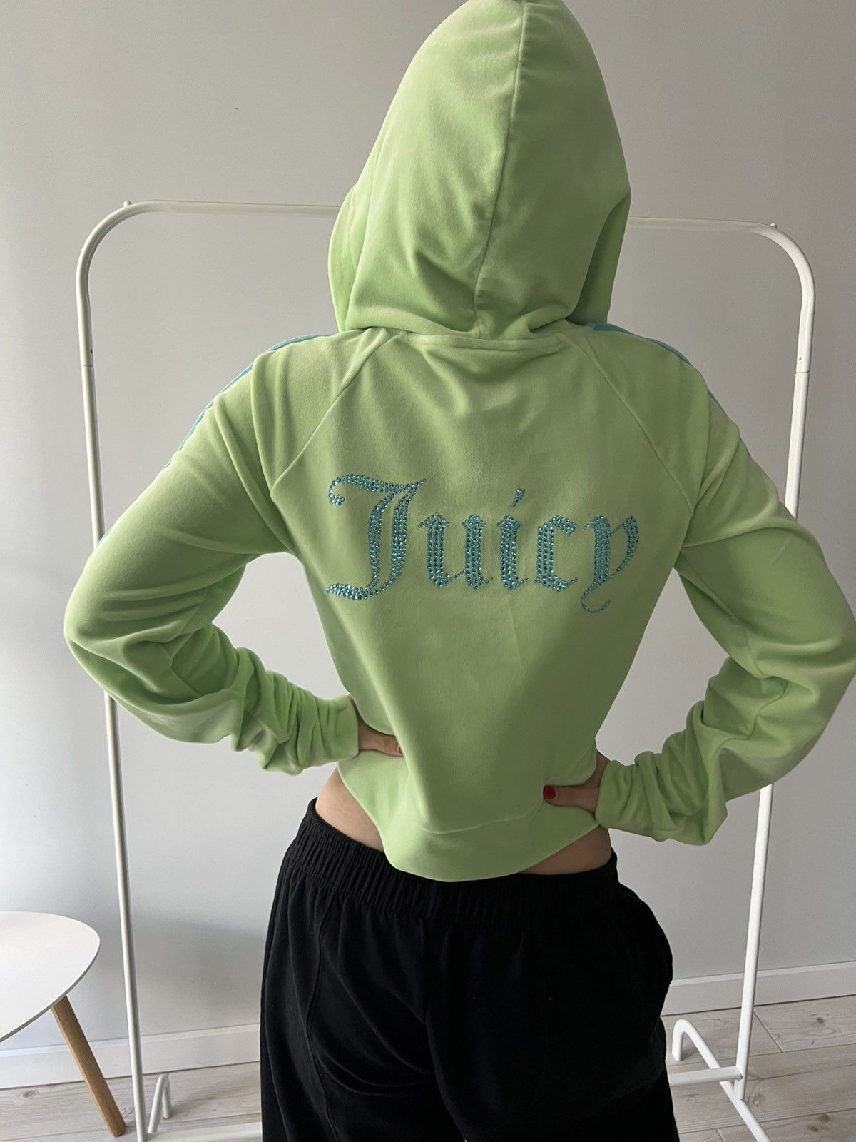 Juicy Couture Juicy Couture Women's Green Madison Hoodie Velour Medium Size M / US 6-8 / IT 42-44 - 7 Thumbnail