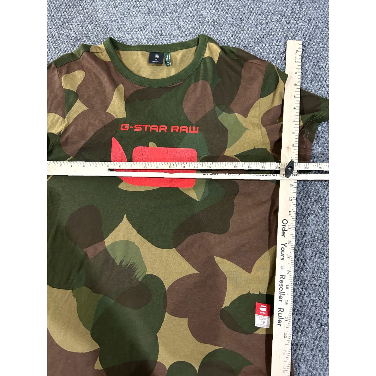 G-Star G-Star T Shirt Mens M Camouflage Logo Graphic Streetwear Crew Neck Short Sleeve Gray Cotton Knit Regular All Seasons Size US M / EU 48-50 / 2 - 5 Thumbnail