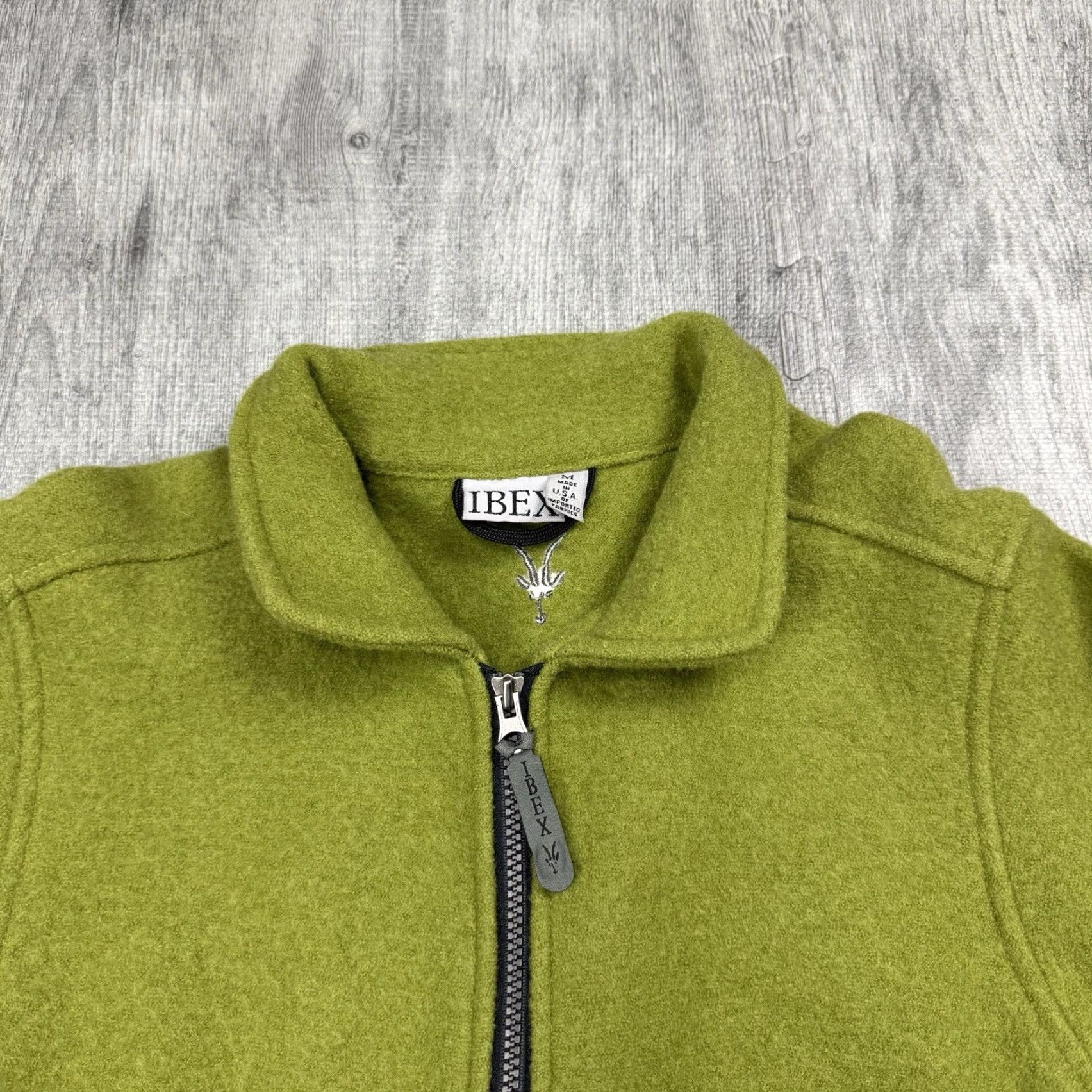 Vintage VINTAGE Ibex Women's M Merino Boiled Wool Full Zip Jacket Sweater Green Outdoor Travel Size M / US 6-8 / IT 42-44 - 2 Thumbnail