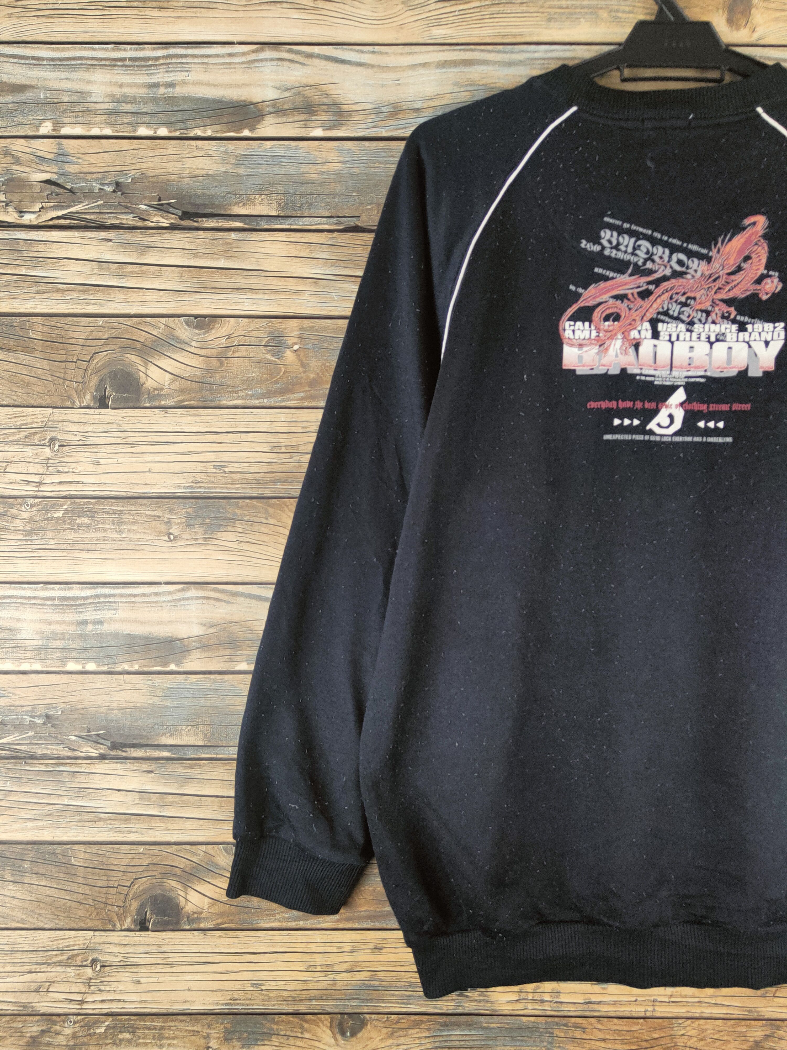 Japanese Brand Vintage Faded Bad Boy Black Sweatshirts Size US L / EU 52-54 / 3 - 10 Thumbnail