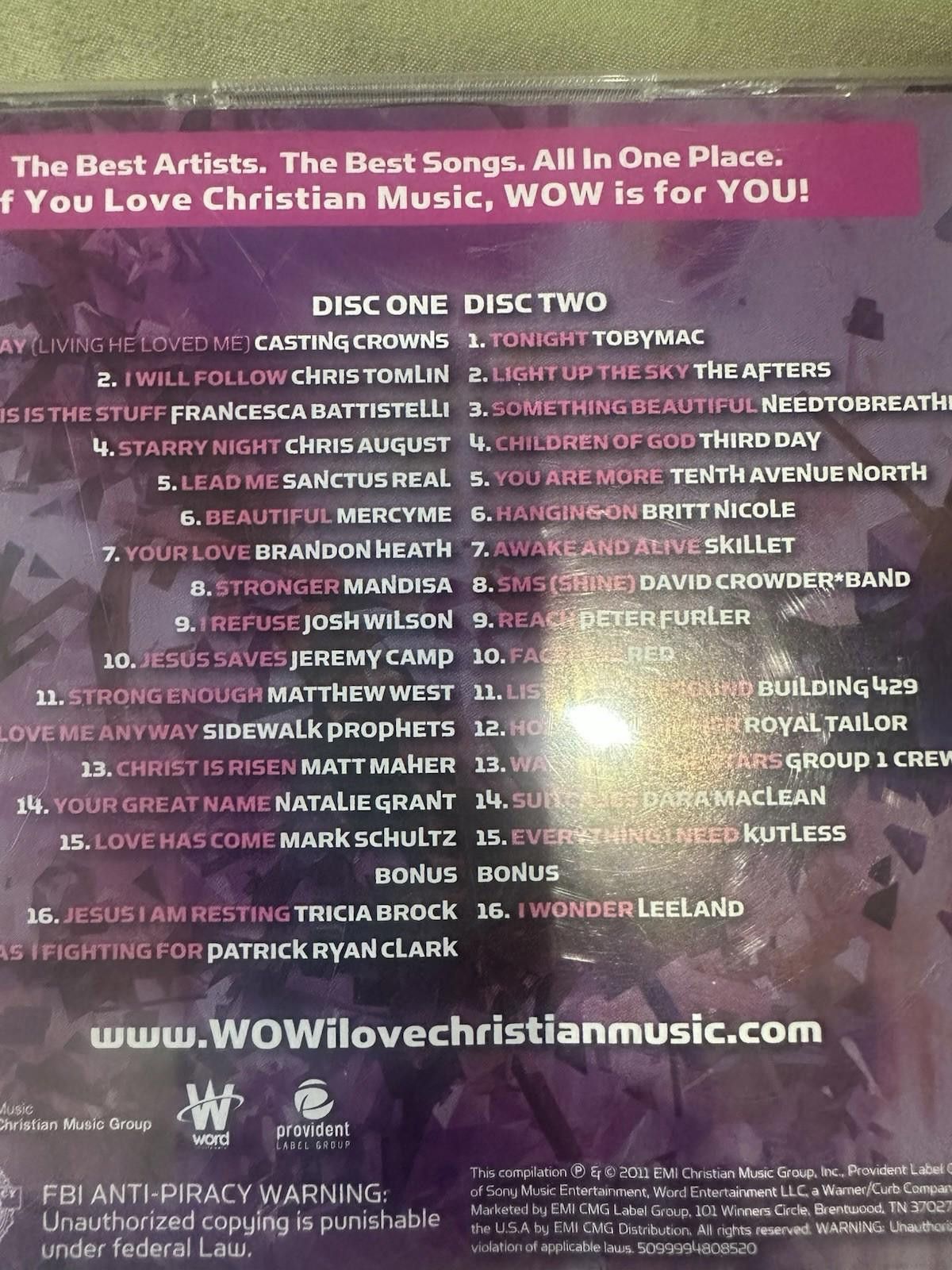 Designer Wow Hits 2011 by Various Artist CD Christian Music Size ONE SIZE - 2 Thumbnail