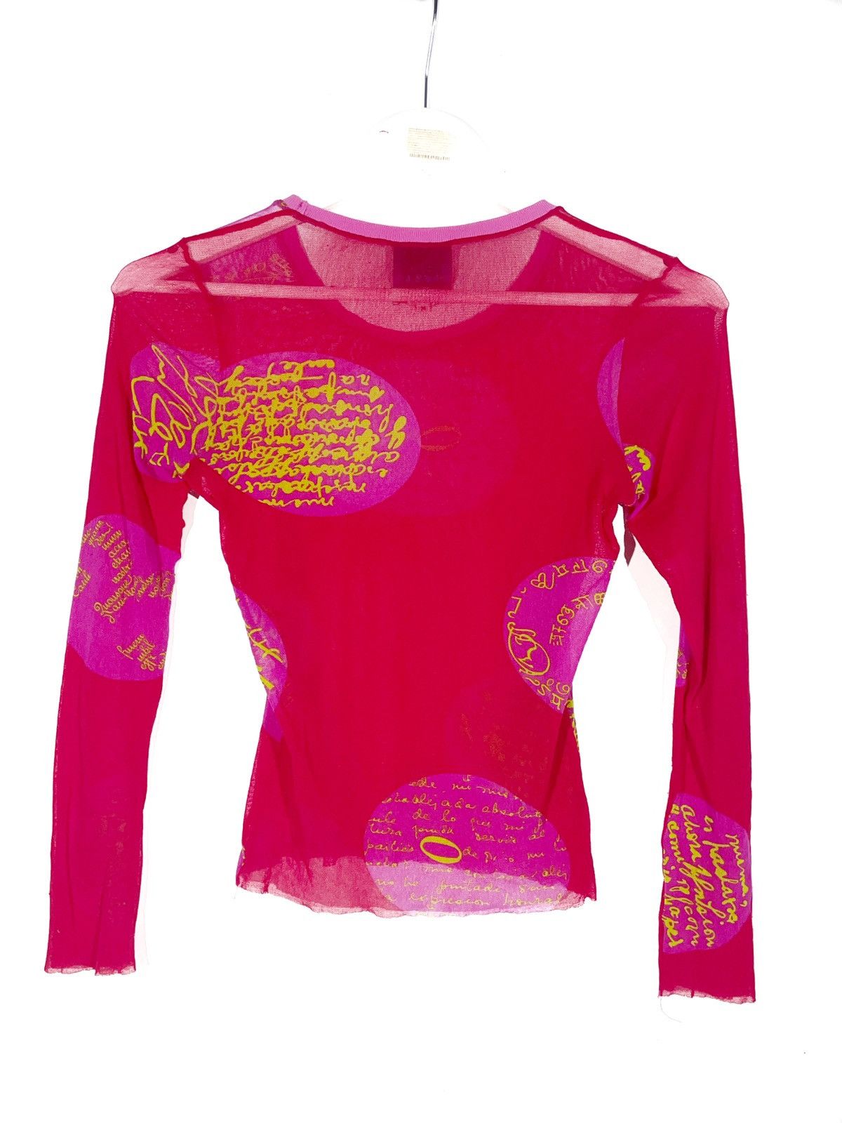 Kenzo × Vintage Kenzo Women Long Sleeve Translucent Vintage Pink Glamour 90s Size M / US 6-8 / IT 42-44 - 8 Thumbnail