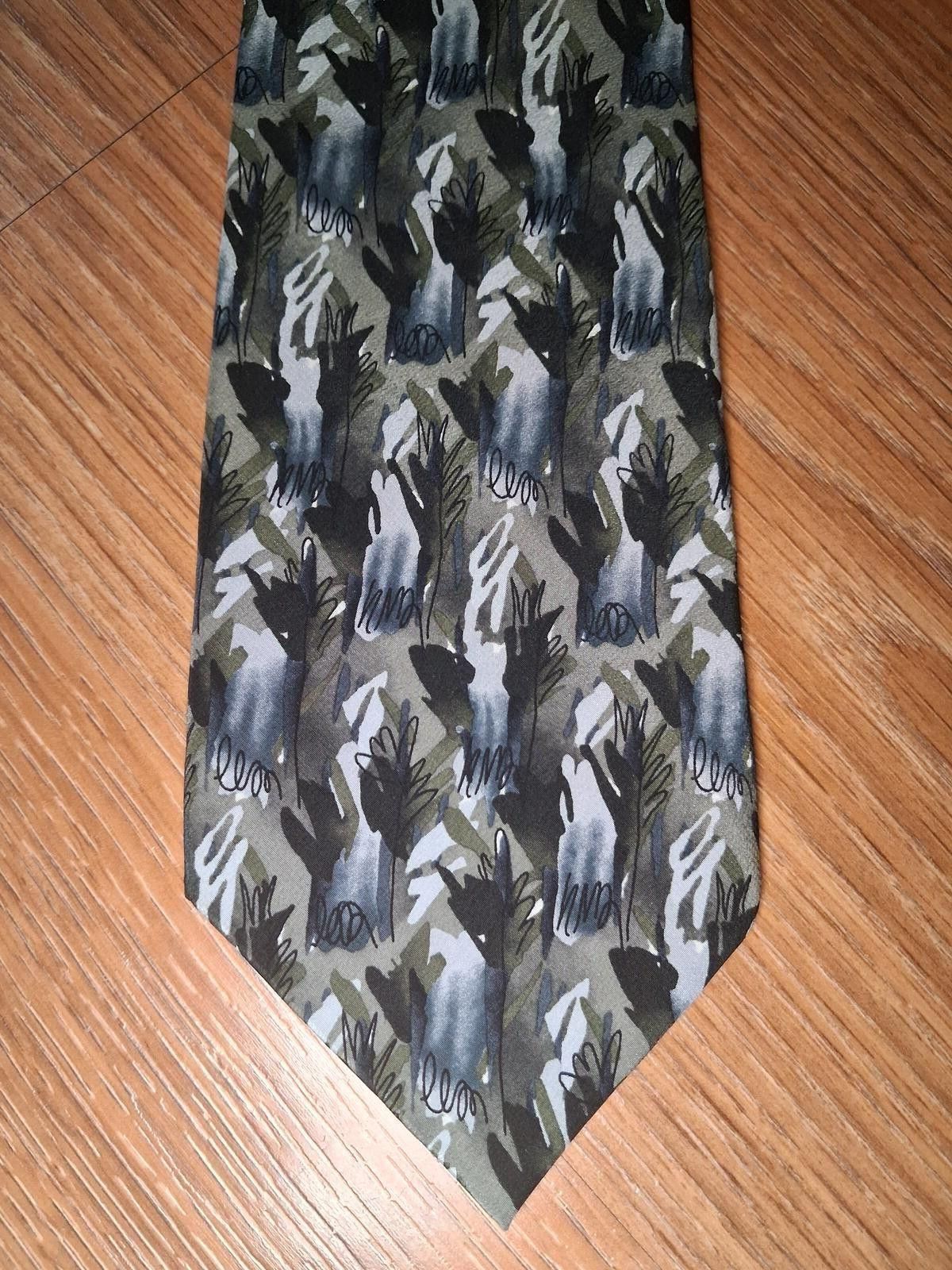 Other VINTAGE 1996 Jerry Garcia Silk Tie Green Gray Art Wide Size ONE SIZE - 1 Thumbnail