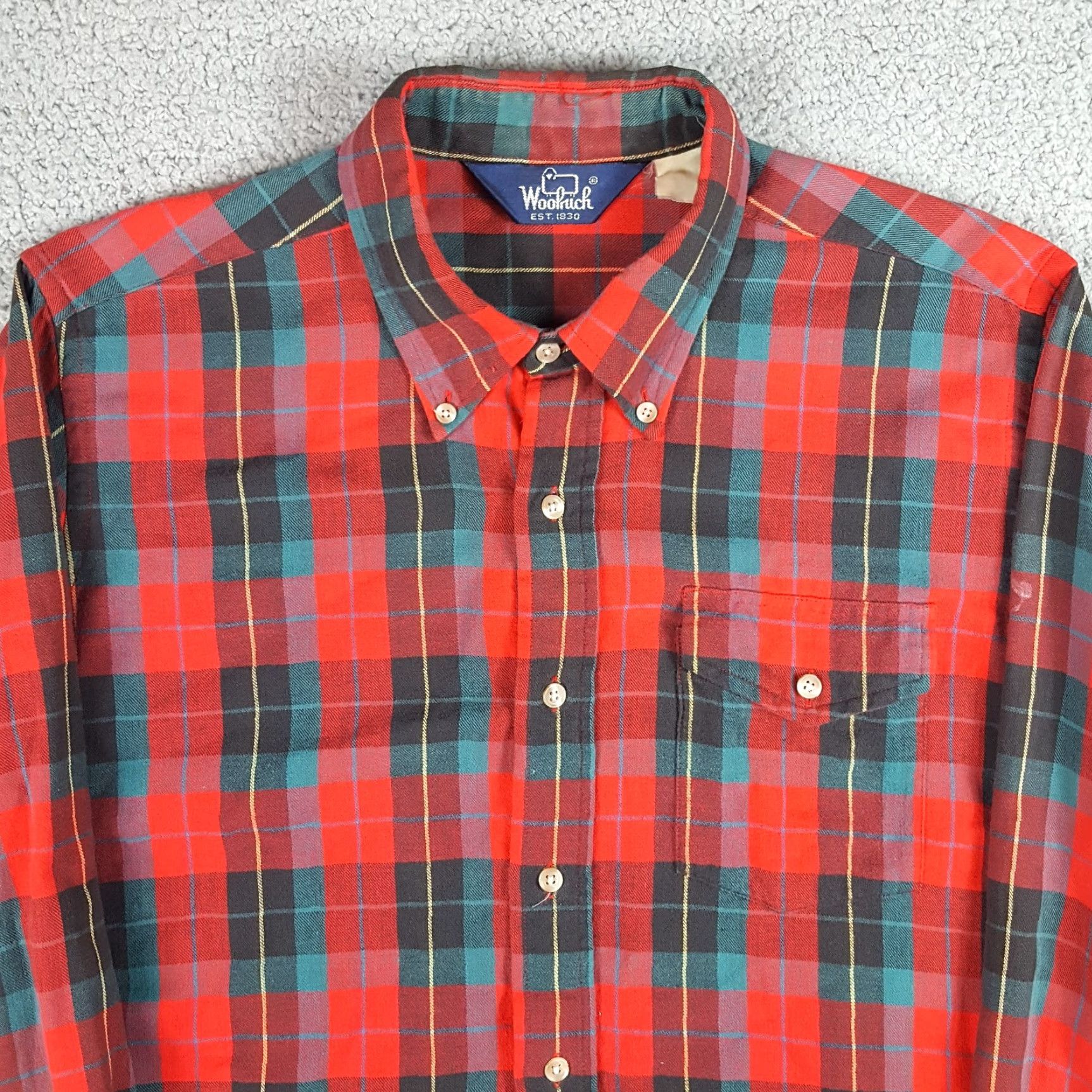 Vintage VINTAGE Woolrich Button-Up SHIRT XL Red Plaid 80s Lumberjack Flannel Men’s Size XL Western Hunting Workwear Size US XL / EU 56 / 4 - 2 Thumbnail