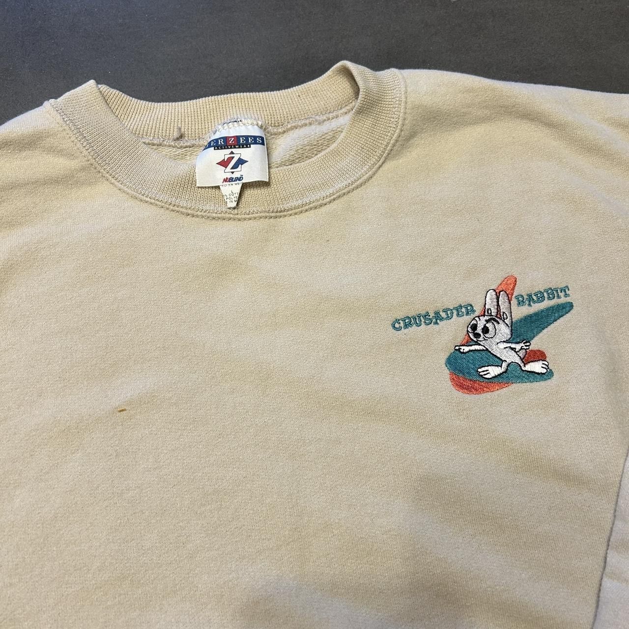 Vintage Vintage Embroidered Crusader Rabbit Sweatshirt Size US L / EU 52-54 / 3 - 4 Thumbnail