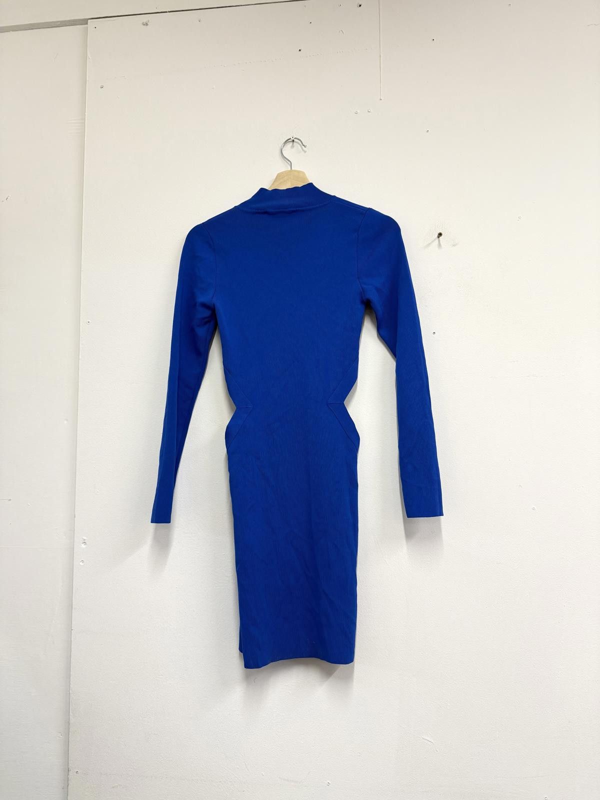 Zara Zara Blue Cut-Out Knit Dress Size M Size M / US 6-8 / IT 42-44 - 4 Thumbnail