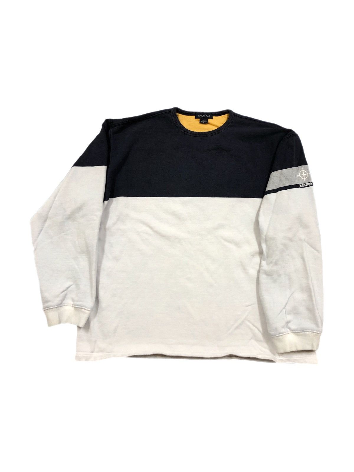 Nautica Nautica Sweatshirt Mens Large Colorblock Logo Sleeve Size US L / EU 52-54 / 3 - 1 Thumbnail