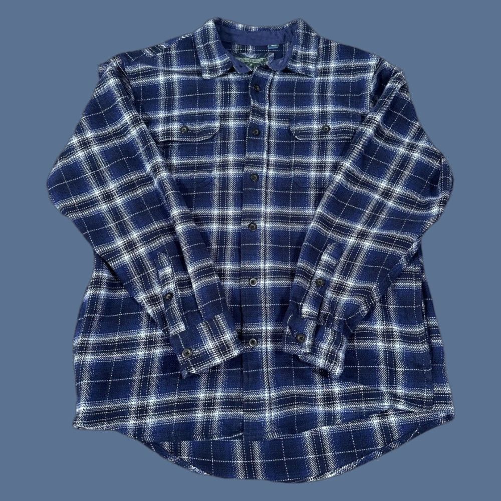 Vintage Woolrich Shirt Mens Medium Blue Plaid Flannel Shacket Button Front Lined Outdoor Size US M / EU 48-50 / 2 - 1 Thumbnail