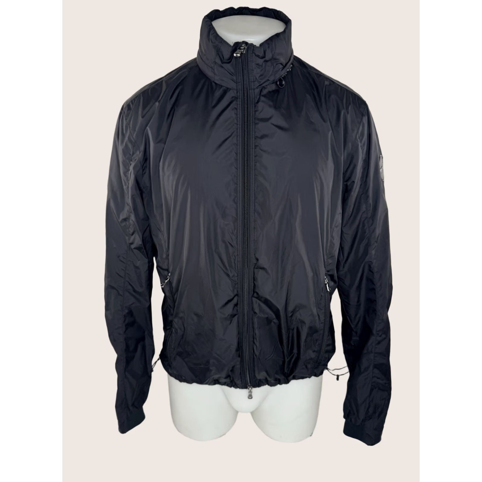 RLX Ralph Lauren RLX Ralph Lauren Hooded Mens M Full Zip Lightweight Parachute Jacket Lined Nylon Black Zip Hoodie Jacket Size US M / EU 48-50 / 2 - 1 Thumbnail