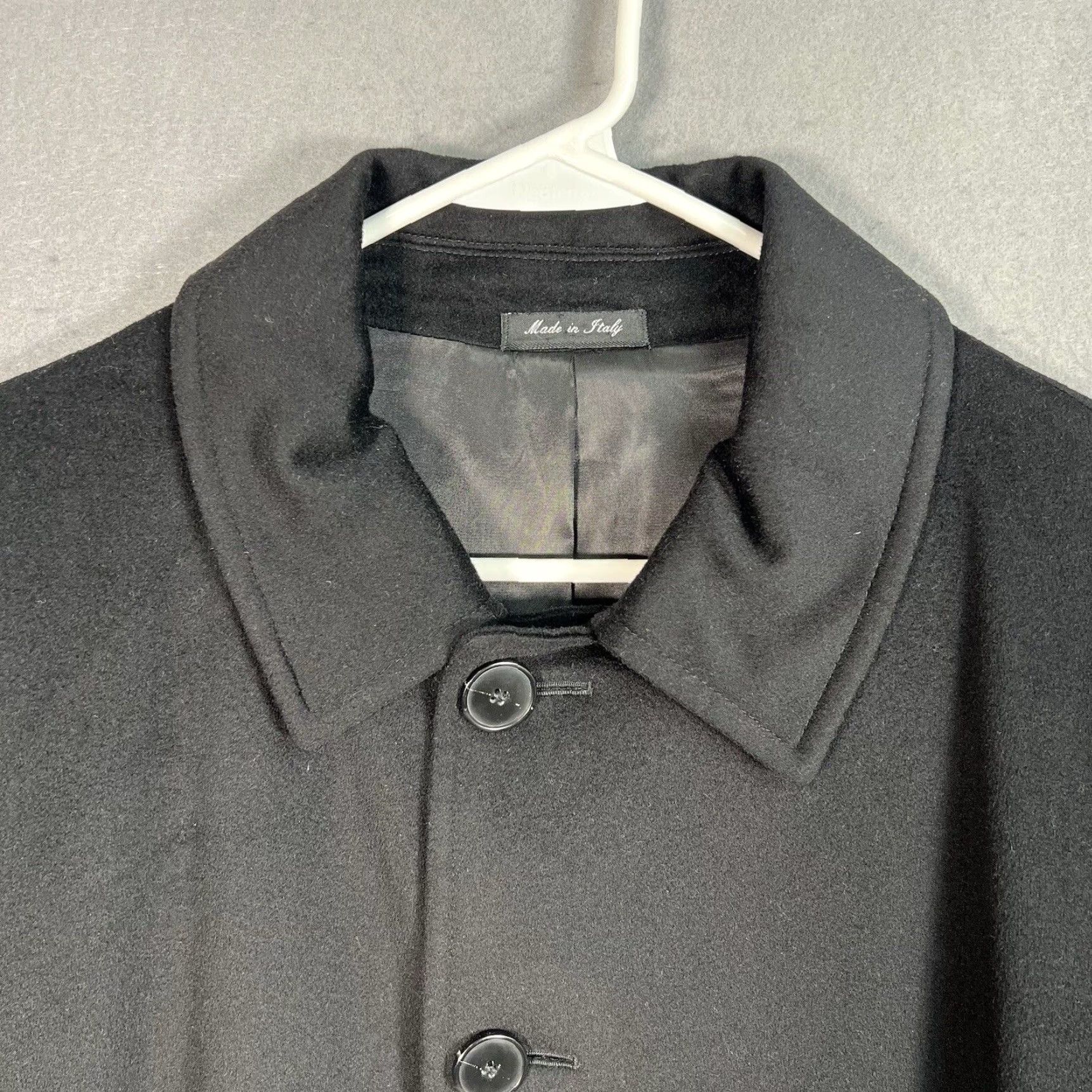 Loro Piana VINTAGE jacob siegel Loro Piana Storm System Rain & Wind Protection Wool Overcoat 46R Black Wool Coat Mens 46R Modern Italian Theme Size US S / EU 44-46 / 1 - 5 Thumbnail