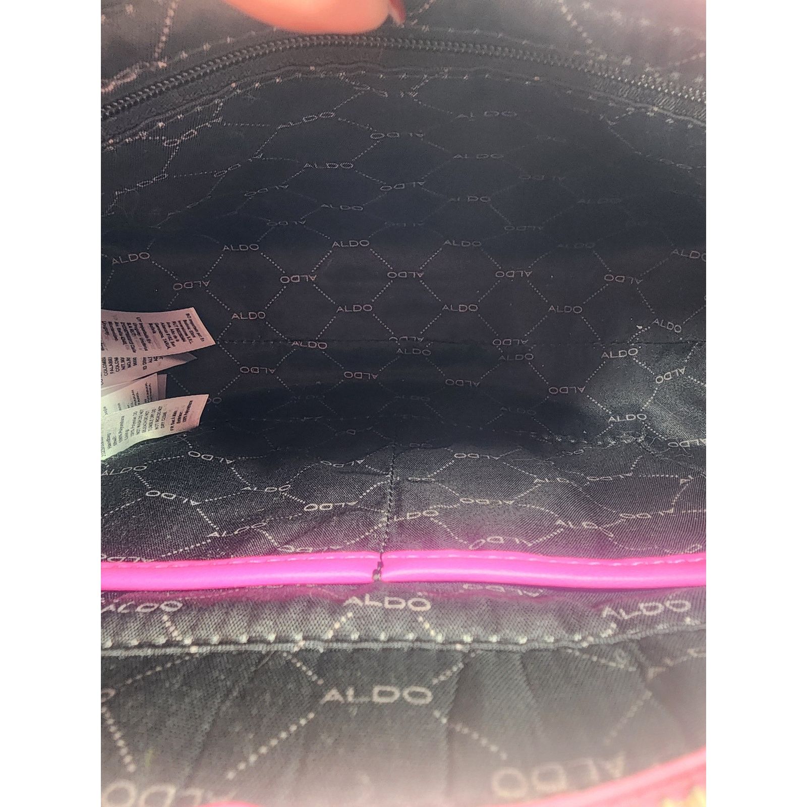 Aldo Aldo Barbie Pink Faux Leather Ruched Shoulder Bag Size ONE SIZE - 10 Thumbnail