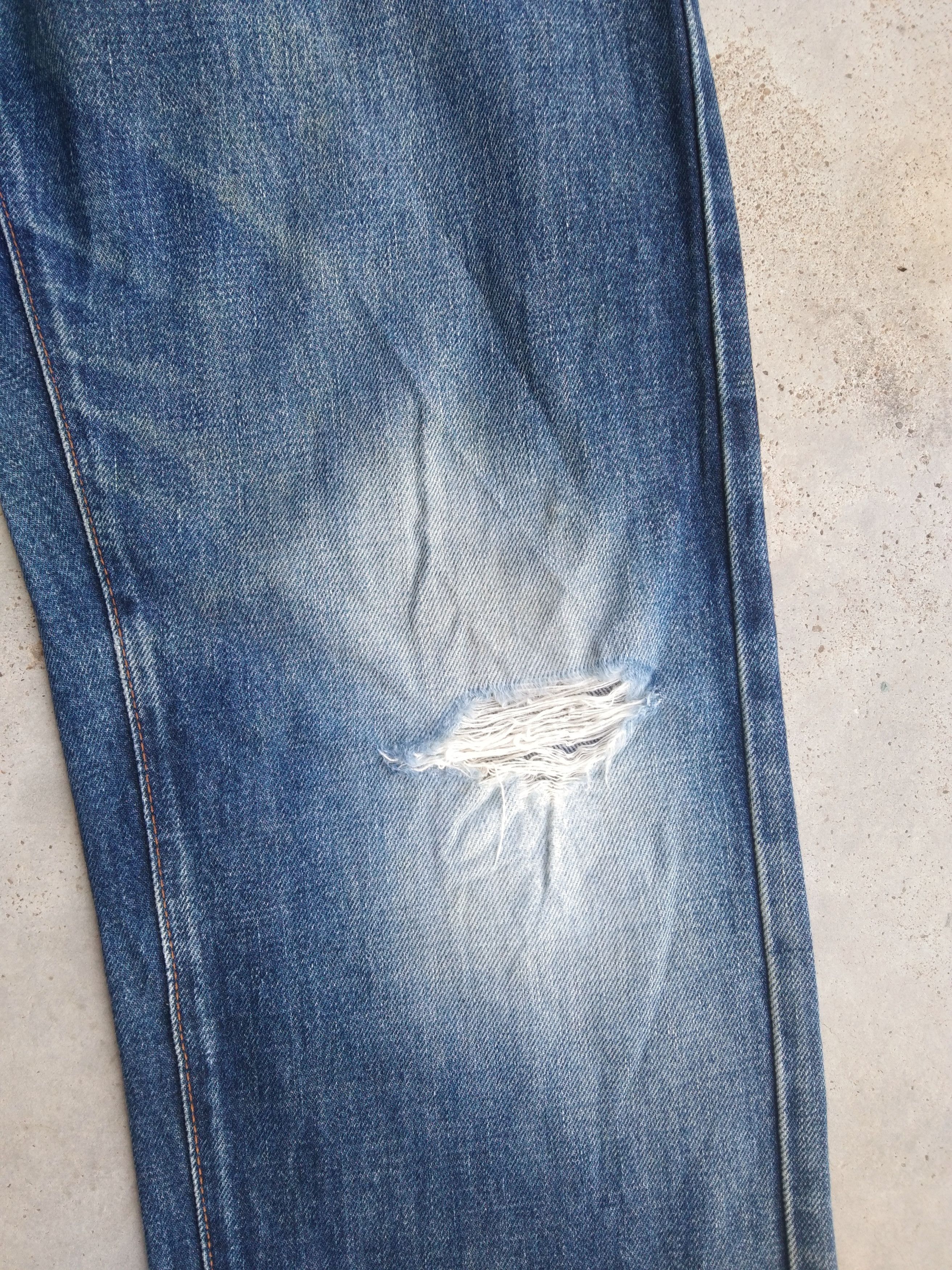 Japanese Brand 90s Vintage Big John Distressed Jeans 29x30 Size US 29 - 5 Thumbnail