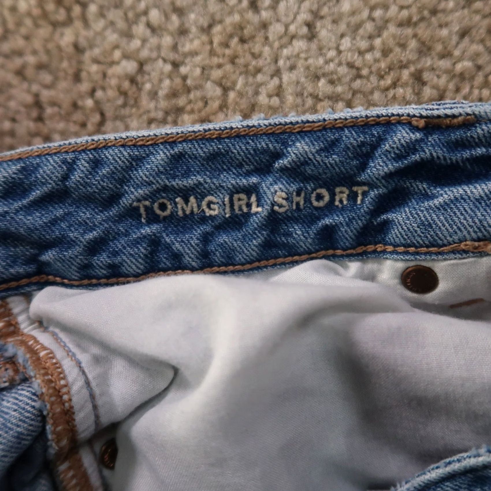 American Eagle Outfitters VINTAGE American Eagle Outfitters Tomgirl Short Denim Shorts Womens 8 blue stretch denim Casual 90s Boys? Size 30" / US 8 / IT 44 - 4 Thumbnail