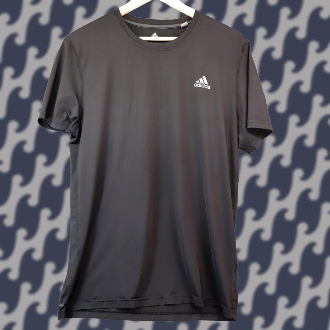 Adidas Adidas Men Large Shirt Climalite Black Pullover Activewear Shirt T-Shirt Logo Short Sleeve Sports Mens Regular Black Adidas Climalite Size US L / EU 52-54 / 3 - 1 Thumbnail