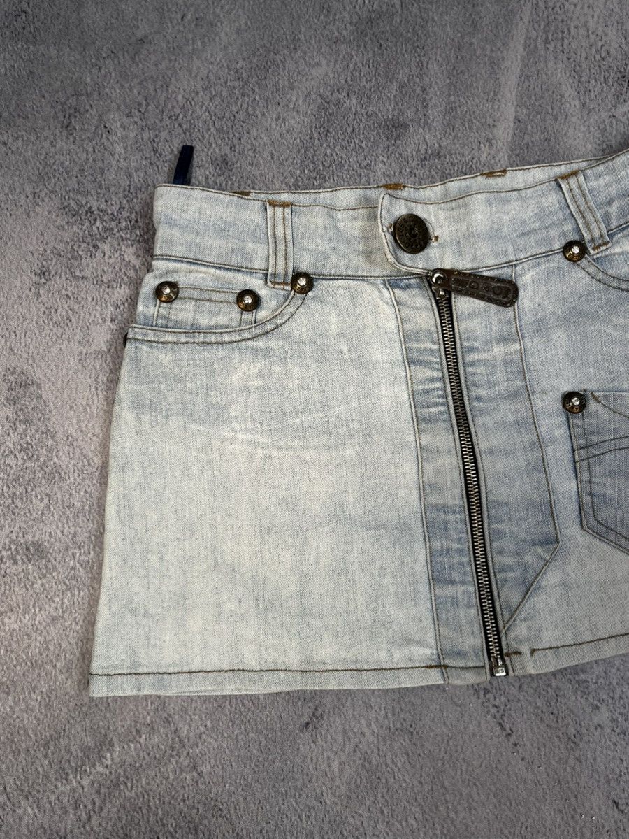 Japanese Brand × Vintage Vintage Y2K Dolce Gabbana style faded zip mini skirt Size 25" / US 0 / IT 36 - 2 Thumbnail