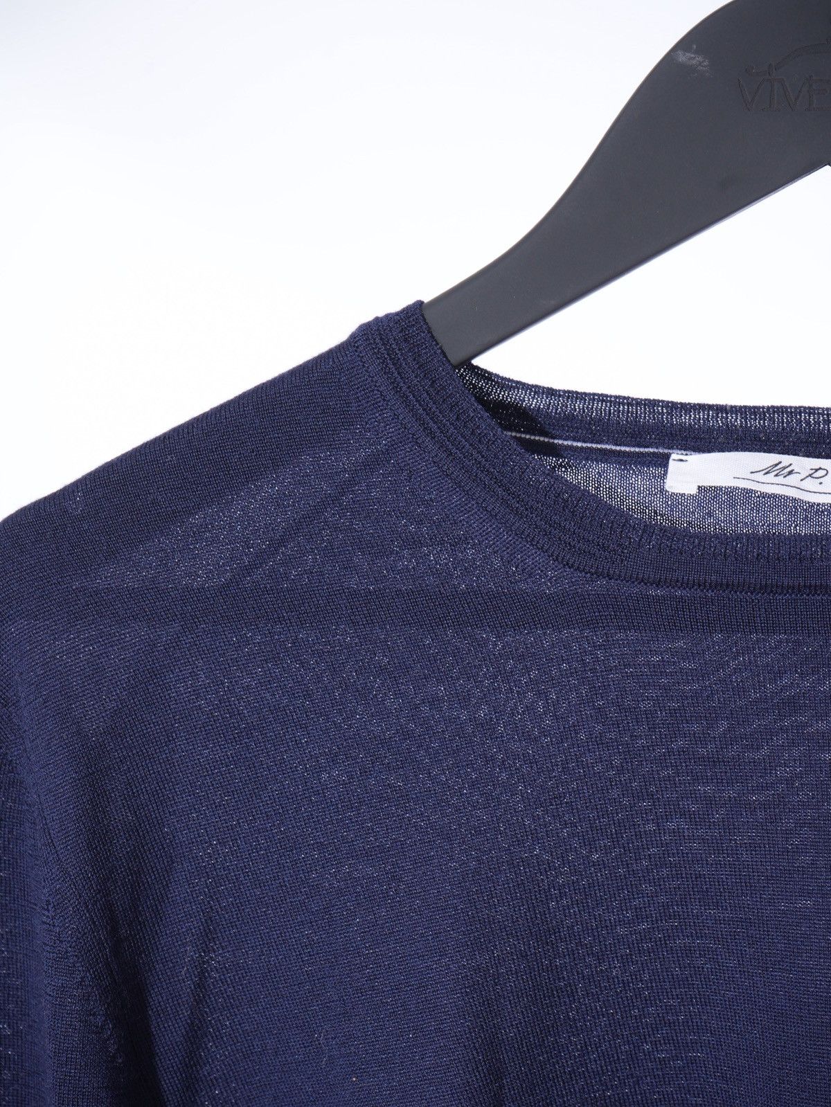Mr P. Mr Porter - Blue Wool Crewneck - Lightweight Sweater M Size US M / EU 48-50 / 2 - 2 Thumbnail