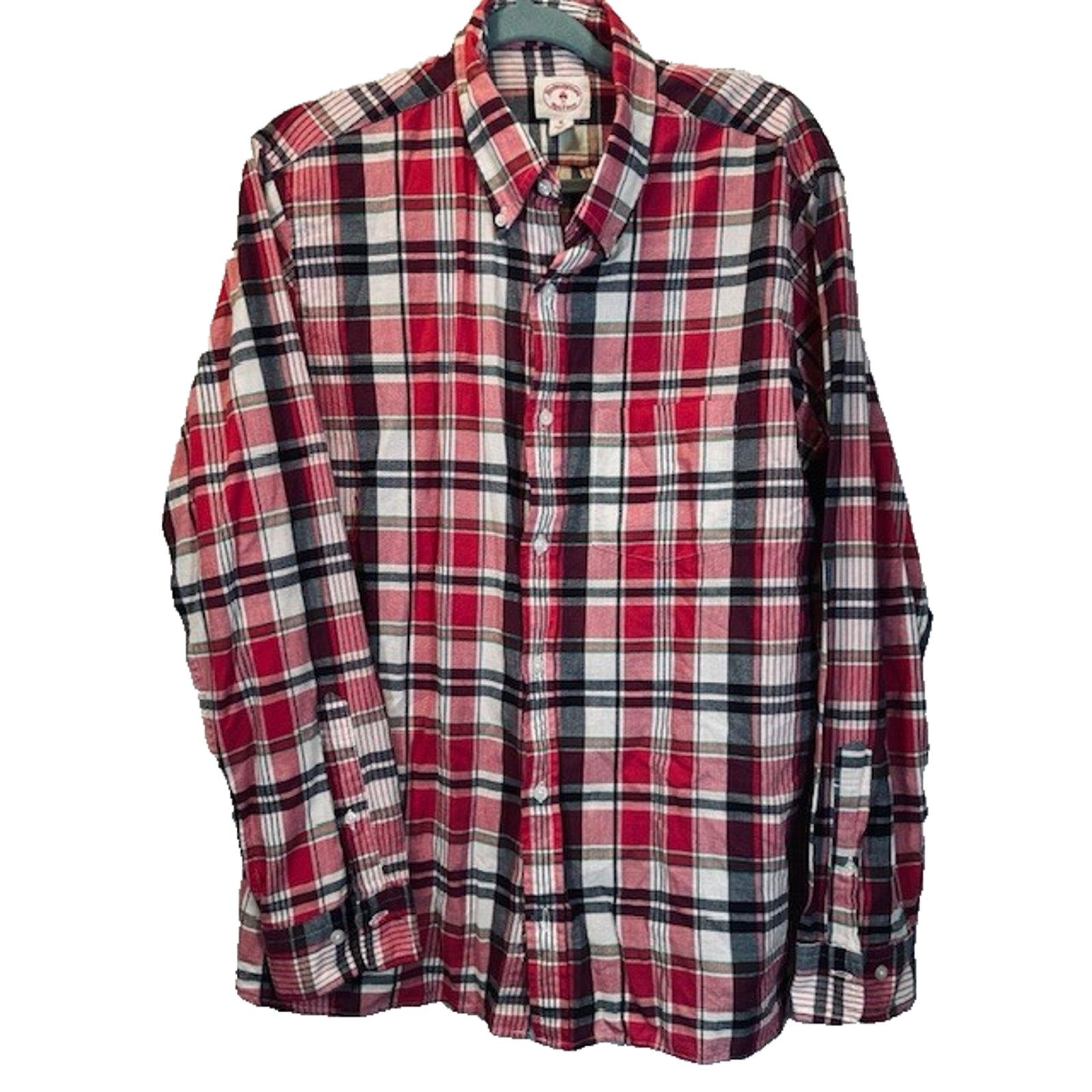 Brooks Brothers Brooks Brothers Red Fleece XL Button Shirt Red Plaid Cotton Size US XL / EU 56 / 4 - 1 Thumbnail