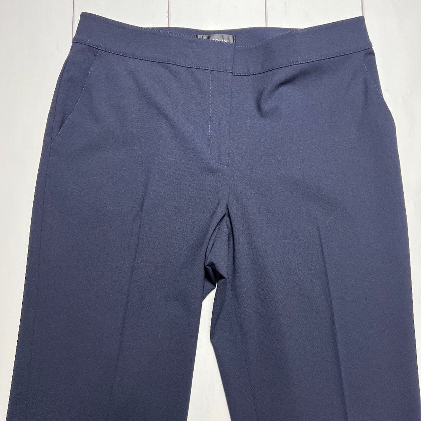 St. John St. John Emma Wool Navy Straight Trousers Size 12 Size 34" / US 12 / IT 48 - 6 Thumbnail