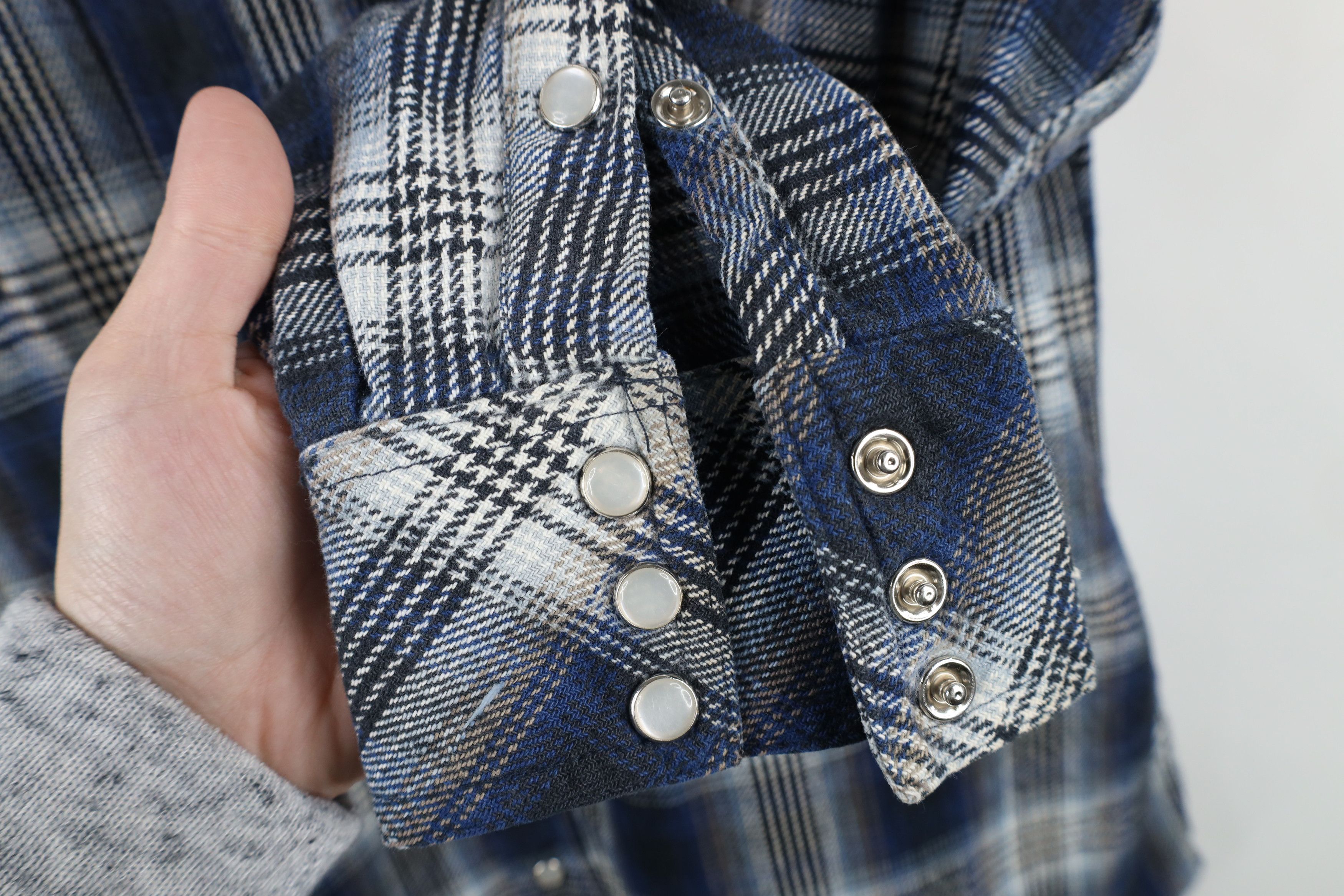 Vintage Vintage 90s Streetwear Snap Button Flannel Shirt Plaid Size US XL / EU 56 / 4 - 5 Thumbnail