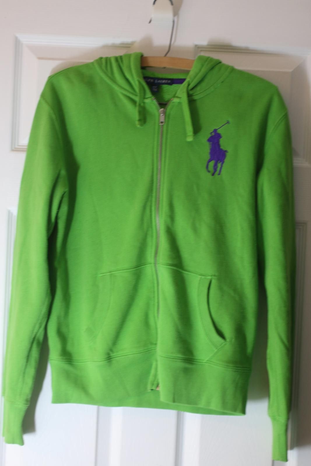 Ralph Lauren Polo Full Zip Hoodie Green Pony Men’s Medium