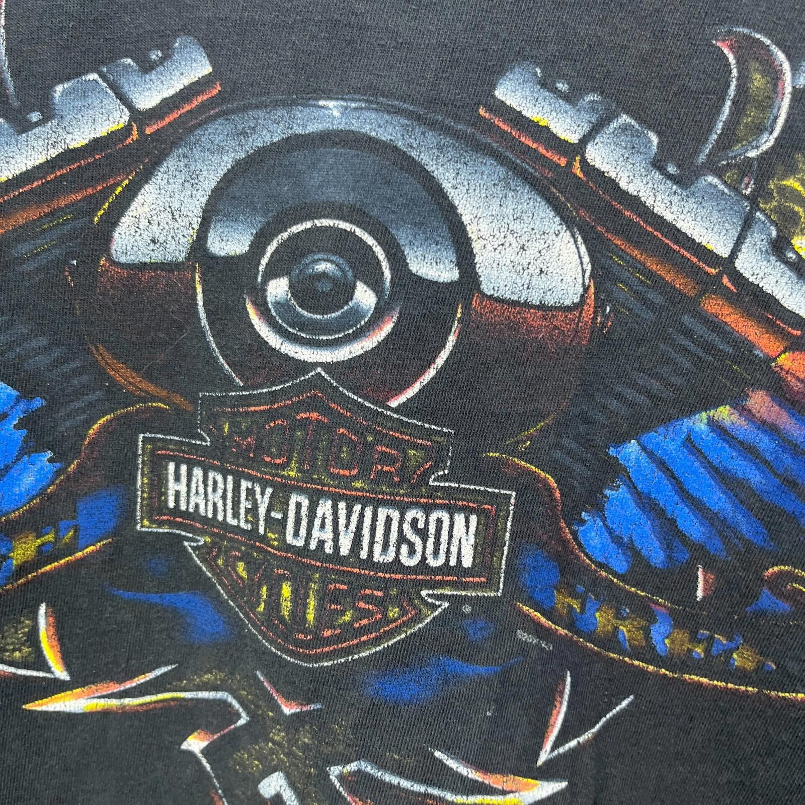 Harley Davidson Vintage Harley Davidson Sun Faded Wings Flames T Shirt XL Size US XL / EU 56 / 4 - 3 Thumbnail