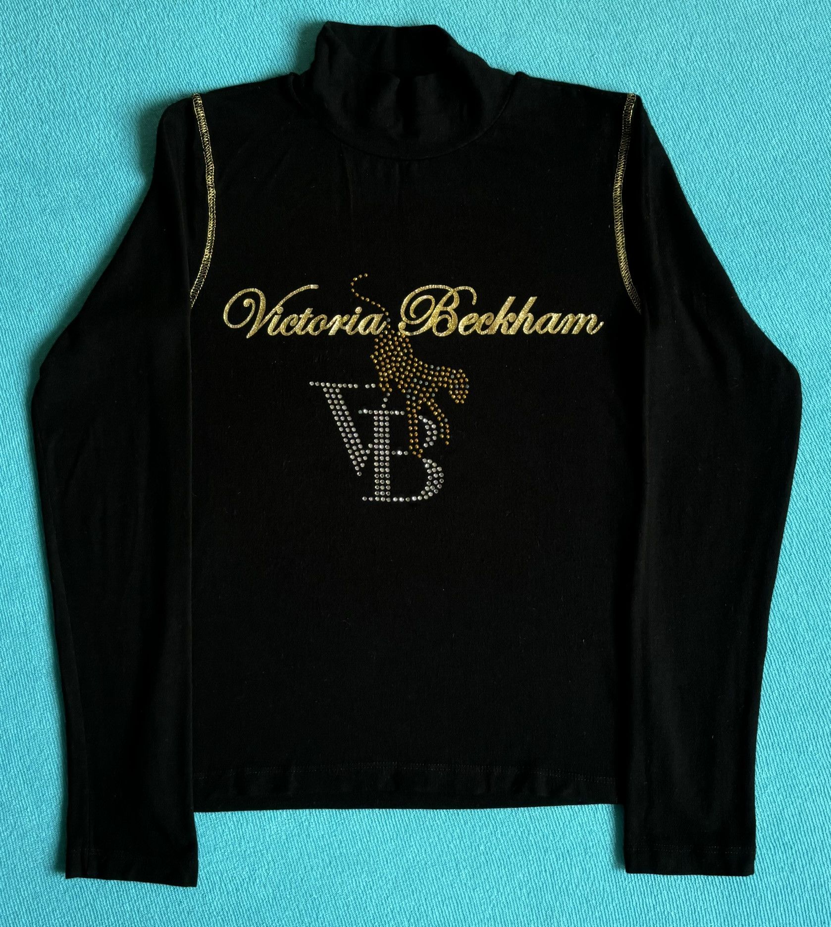 Victoria Beckham Victoria Beckham black blouse gold silver sequins size M Size M / US 6-8 / IT 42-44 - 5 Thumbnail