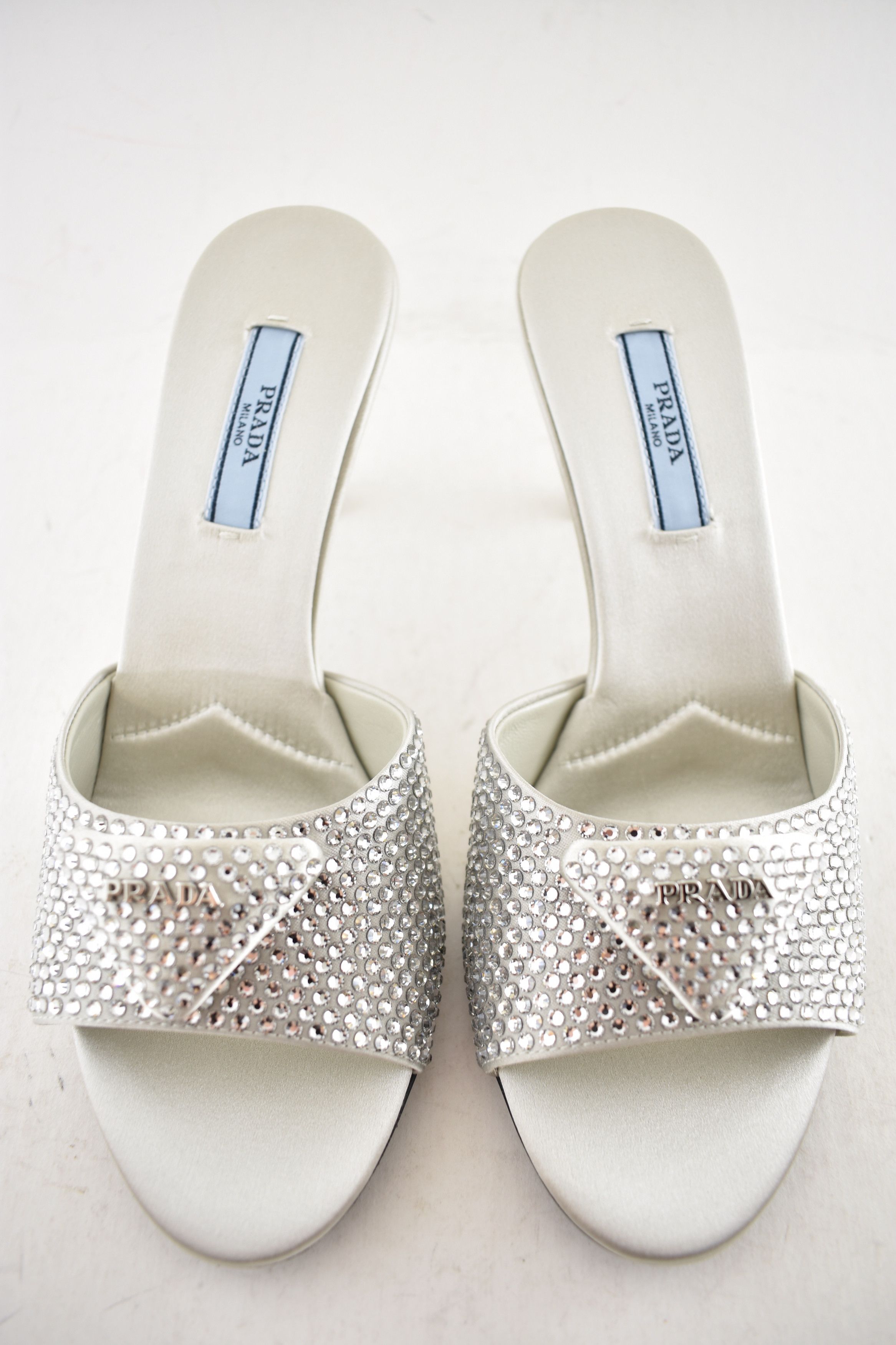 Prada Prada Crystal Stiletto Perla Backless Sandal Mule Heel 36 Size US 6 / IT 36 - 8 Thumbnail