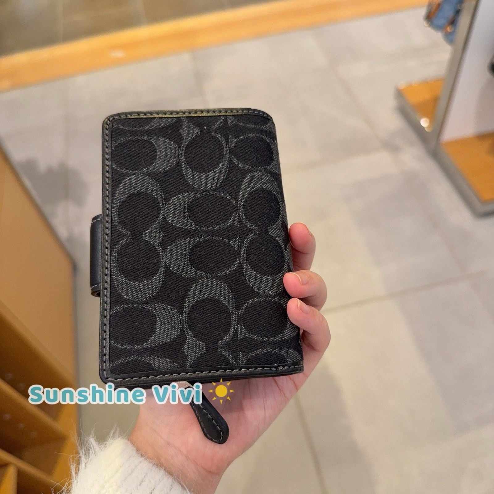 Coach Coach Medium Corner Zip Wallet CDF13 denim/Silver/black Size ONE SIZE - 3 Thumbnail