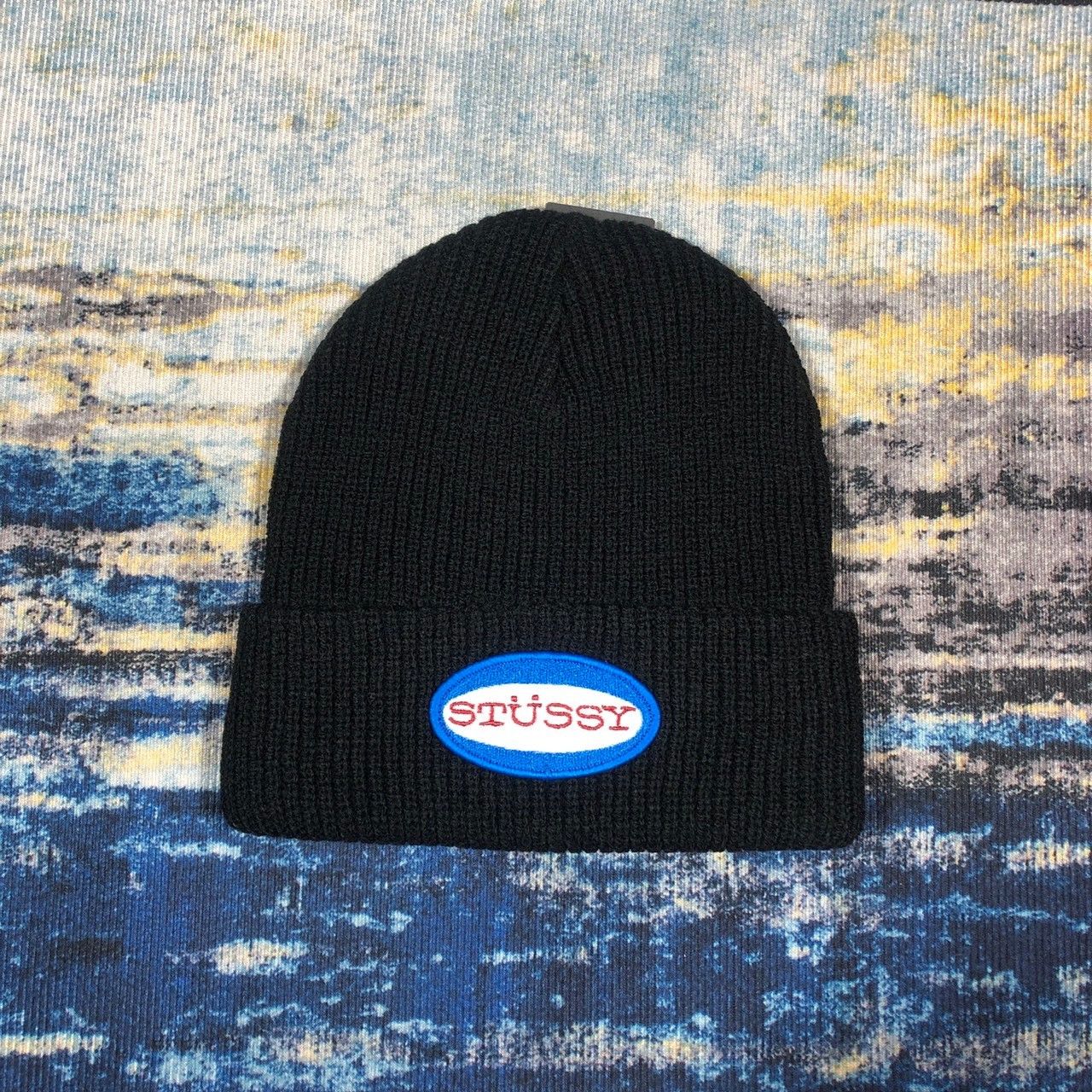 Stussy × Vintage Stussy Oval Patch Cuff Beanie Size ONE SIZE - 1 Thumbnail