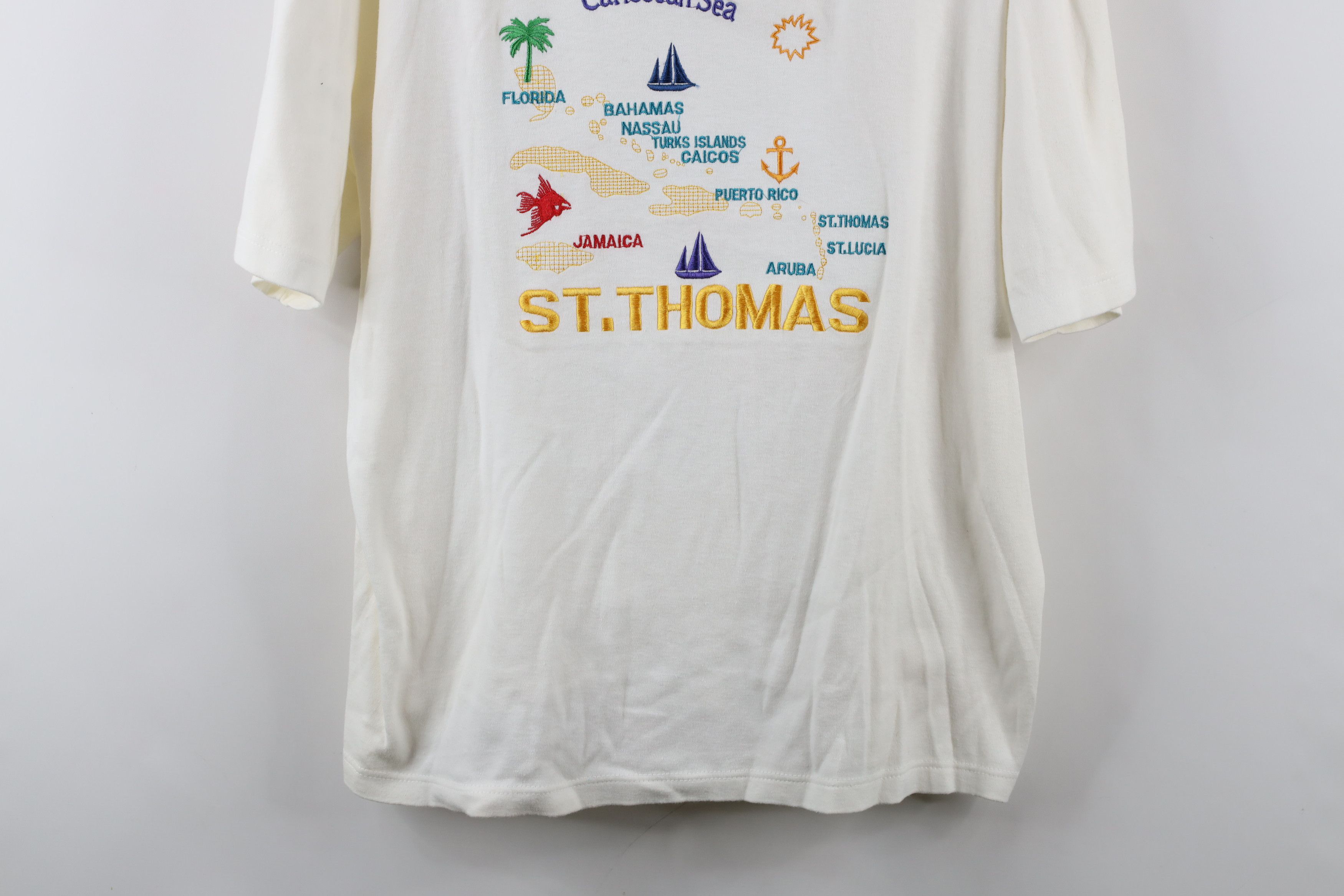 Vintage Vintage 90s Streetwear St Thomas Caribbean Sea T-Shirt USA Size L / US 10 / IT 46 - 3 Thumbnail