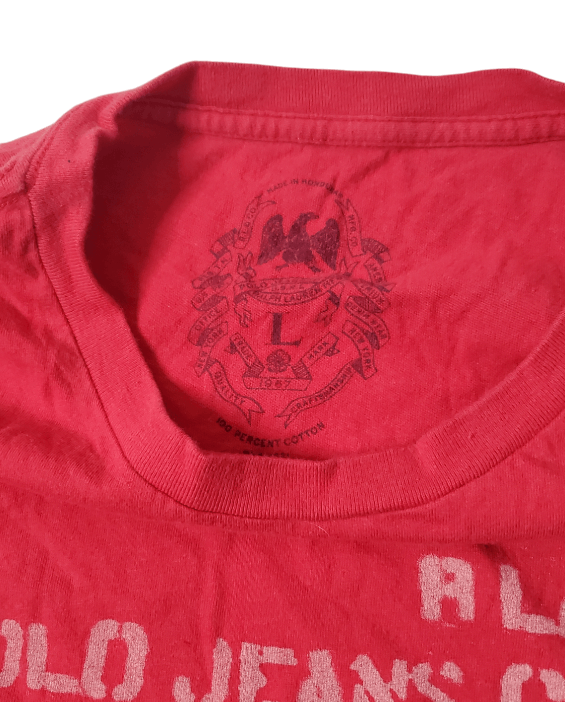 Polo Ralph Lauren Ralph Lauren Polo Jeans Spellout T-Shirt Size US L / EU 52-54 / 3 - 3 Thumbnail