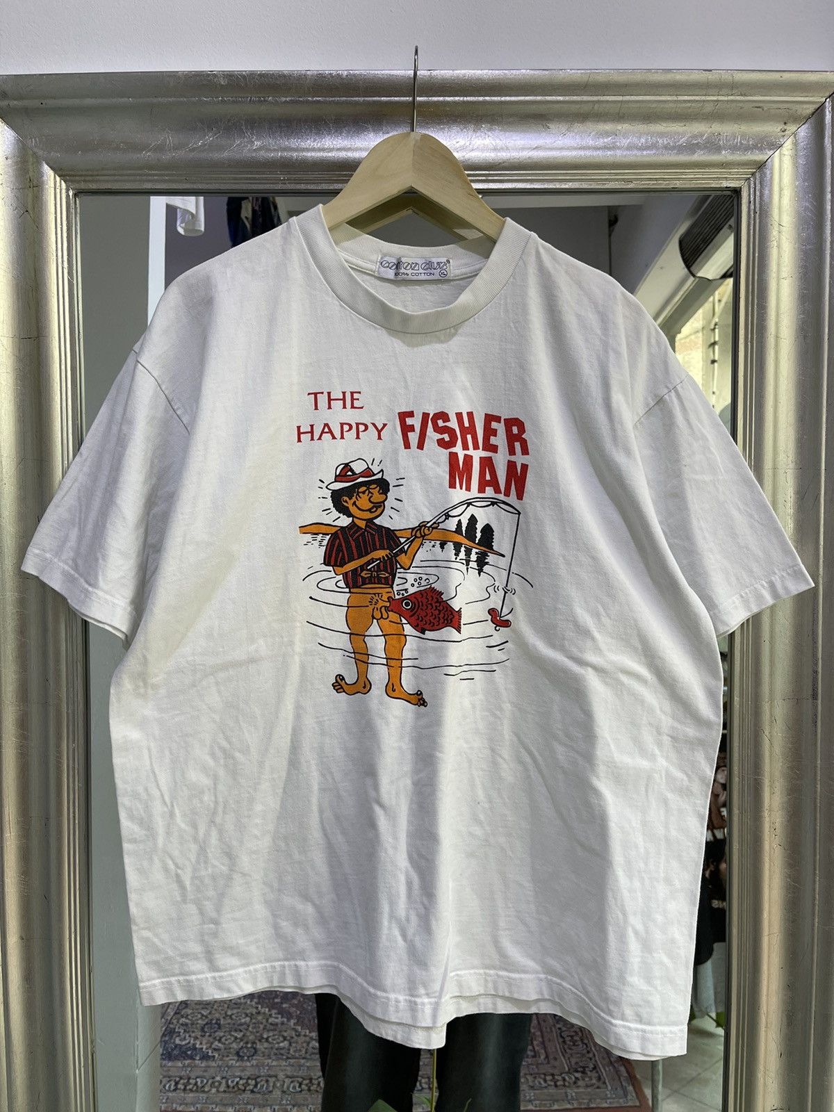 Vintage The Happy Fisherman t shirt 90s | Grailed