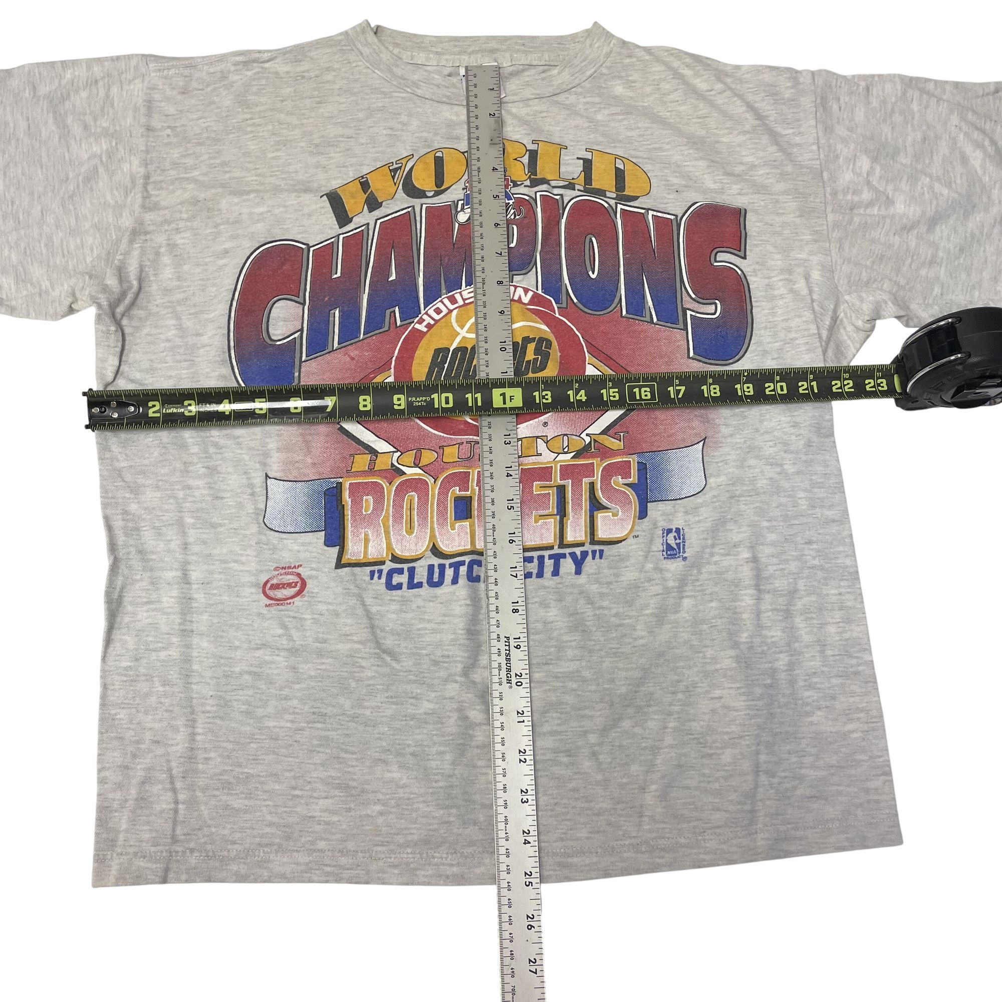 Other Vtg True-Fan NBA Houston Rockets CLUTCH CITY World Champs Size US XL / EU 56 / 4 - 8 Thumbnail