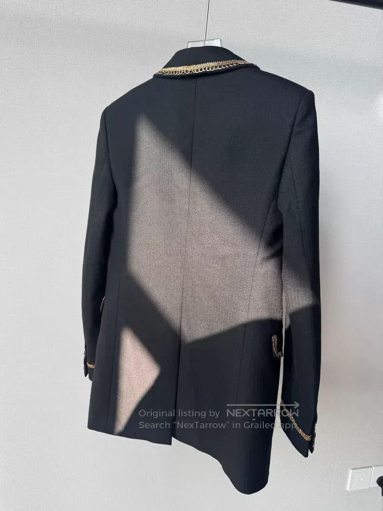 Saint Laurent Paris Saint Laurent Paris Palace Embroidered Gold Trim Wool Suit Size XS / US 0-2 / IT 36-38 - 6 Thumbnail