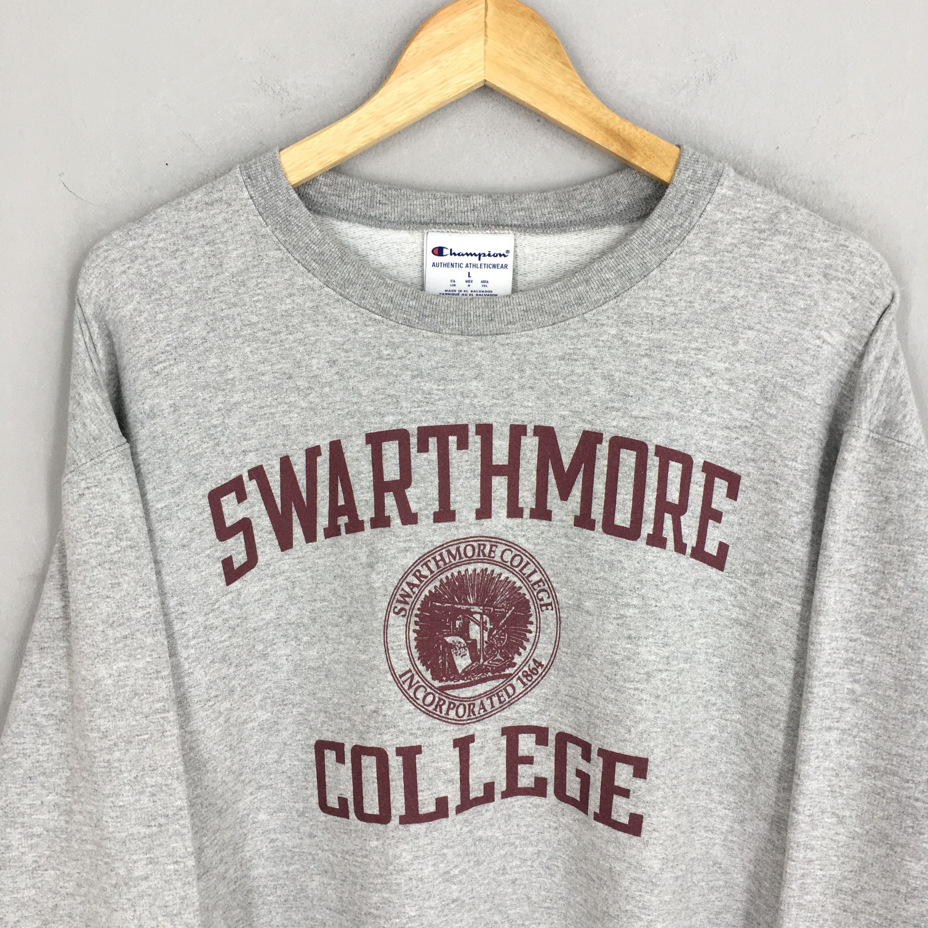 Champion × Vintage Vintage 90s Swathmore College Sweatshirt Large Size US L / EU 52-54 / 3 - 2 Thumbnail