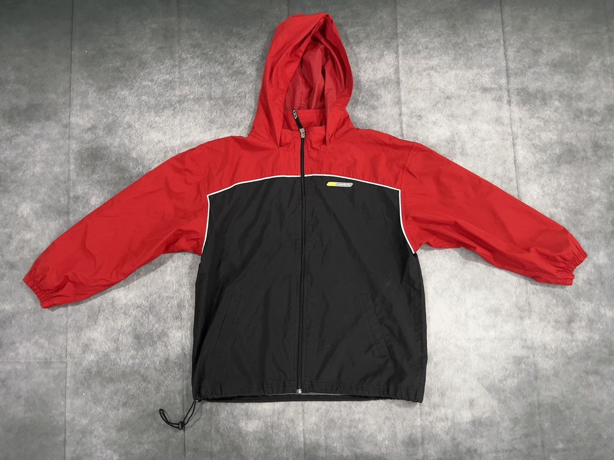 Reebok Reebok Red Black Men's Hooded Windbreaker Full Zip Logo Size US XL / EU 56 / 4 - 1 Thumbnail