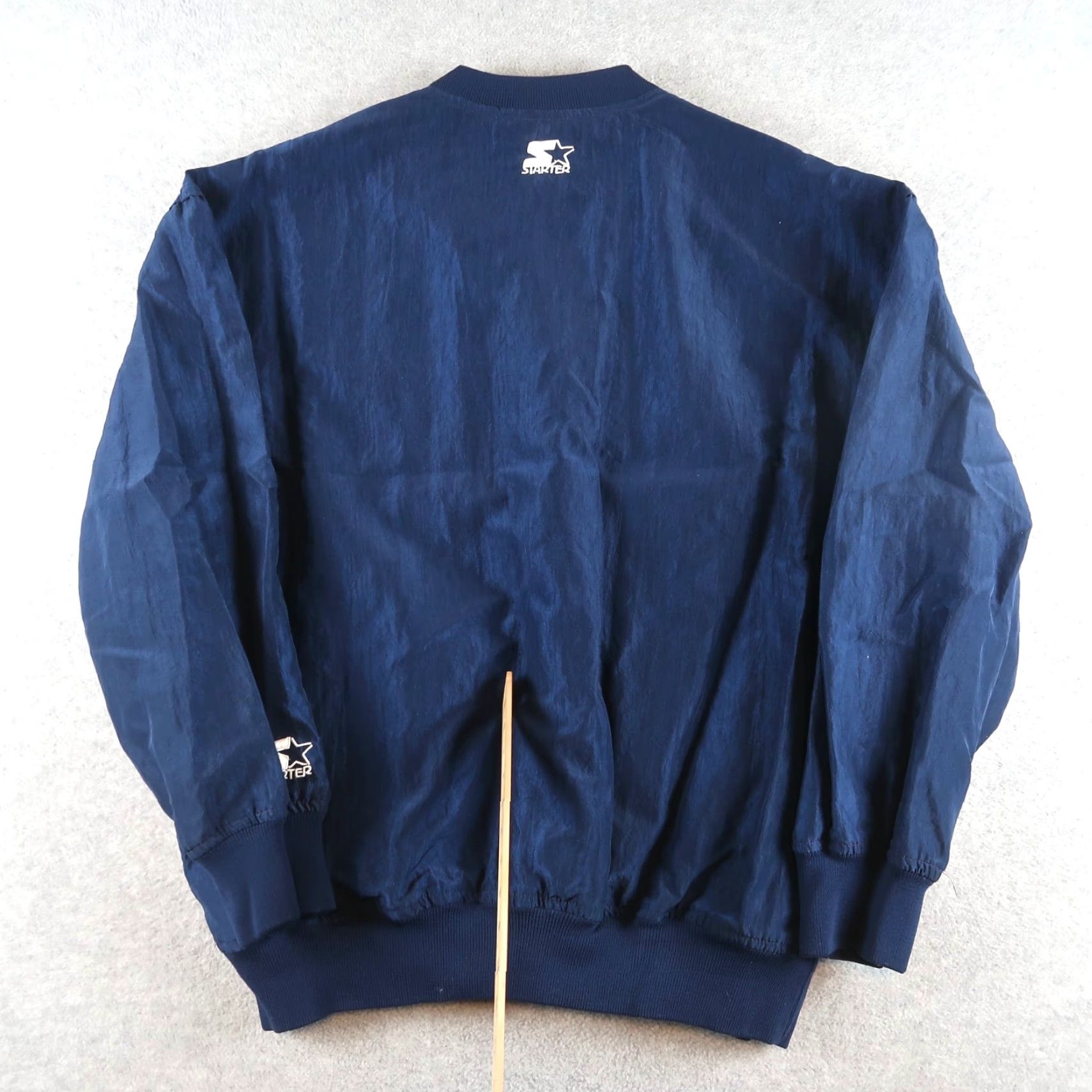Starter VINTAGE Starter XLarge XL Logo Pullover Jacket Windbreaker Blue Men Stadium USA Made 90s Size US XL / EU 56 / 4 - 2 Thumbnail