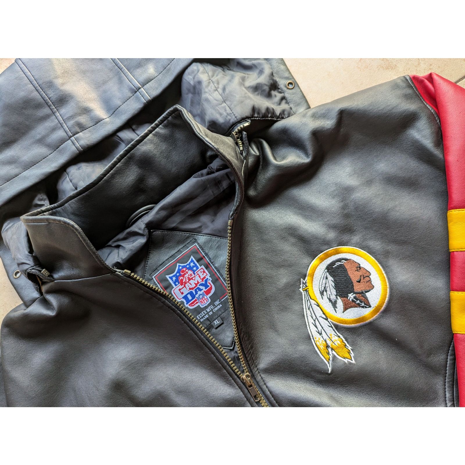 NFL Washington Redskins 90s GAMEDAY faux LEATHER bomber XL vtg Size US XL / EU 56 / 4 - 4 Thumbnail