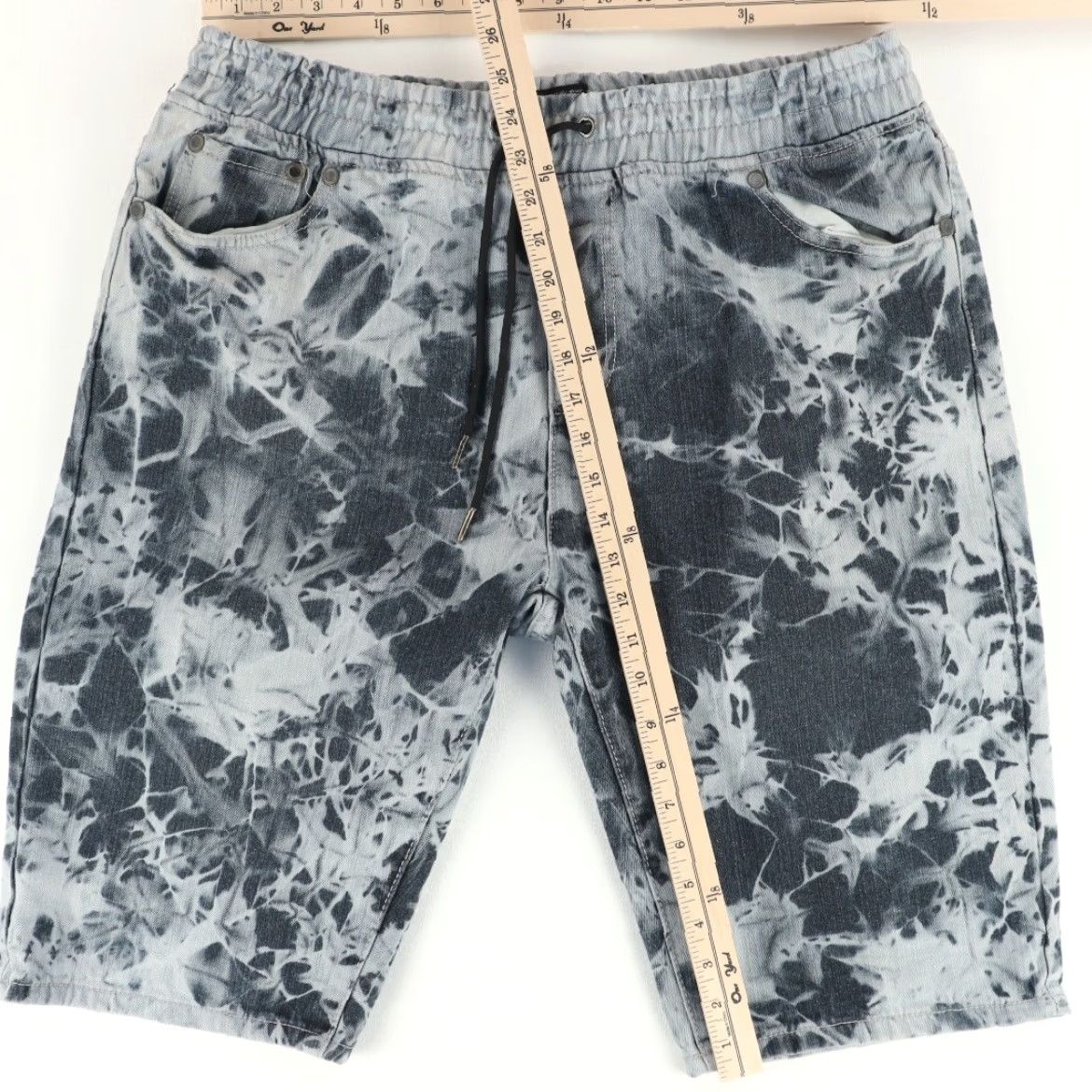 Vintage Road Narrows Smoke Cotton Blend Canvas Chino Shorts Gray Patterned Men's 38 Size US 38 / EU 54 - 3 Thumbnail