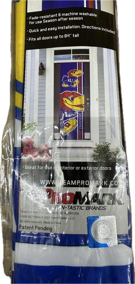 Designer Kansas Jayhawks Door Banner NCAA Size ONE SIZE - 4 Thumbnail
