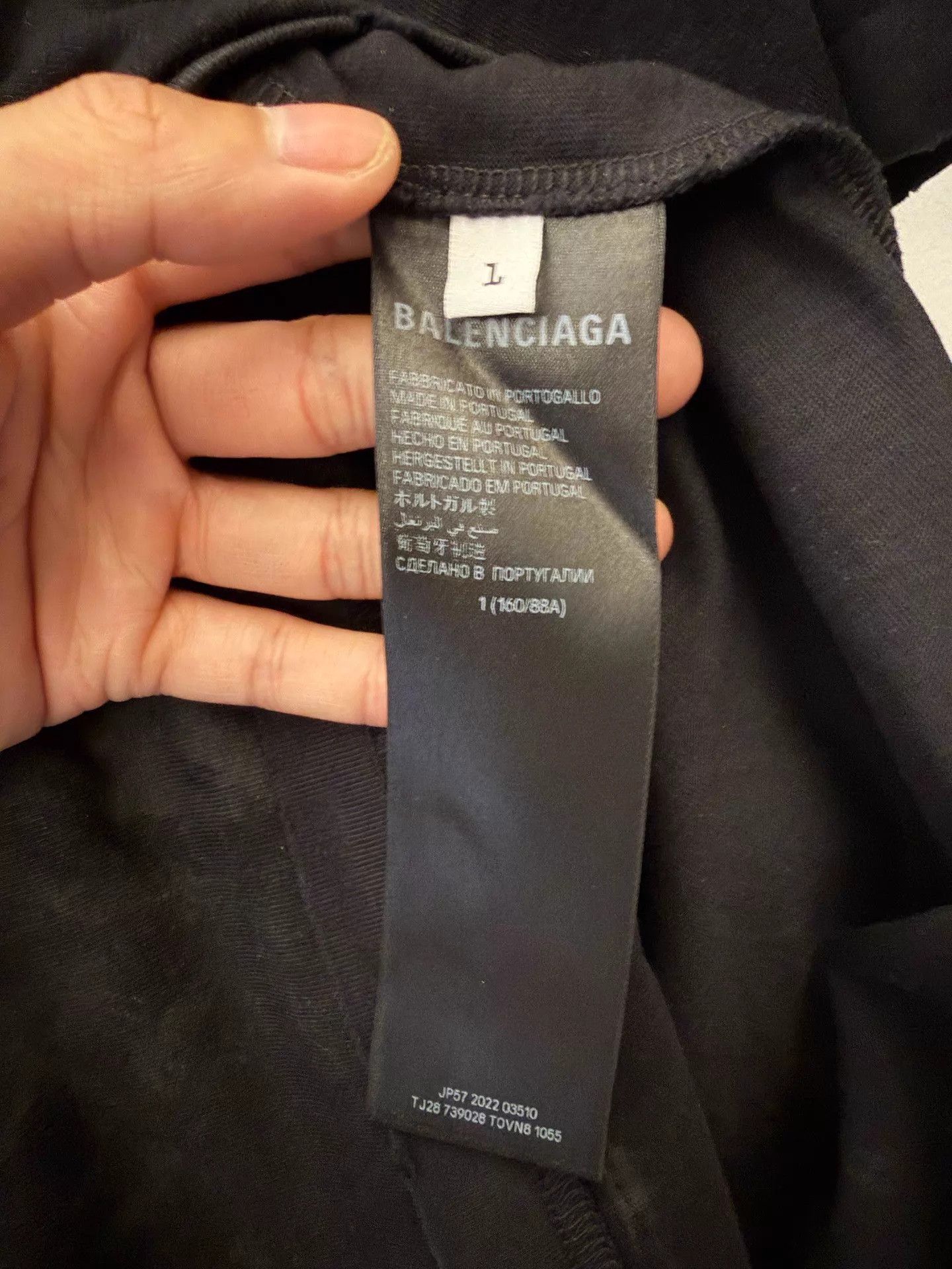 Balenciaga Balenciaga Oversize Logo Crew Short Tee Black 1 Size S / US 4 / IT 40 - 4 Thumbnail