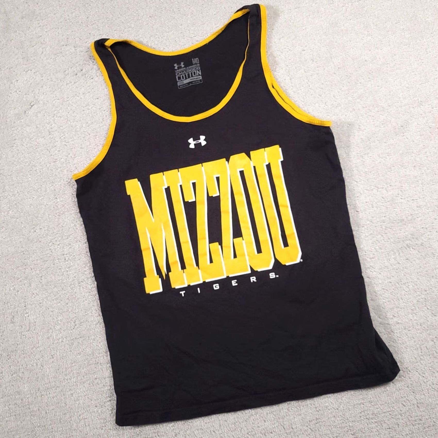 Under Armour Under armour Shirt Mens L Black Tank Charged Cotton Ncaa Mizzou Tigers Heatgear Size US L / EU 52-54 / 3 - 2 Thumbnail