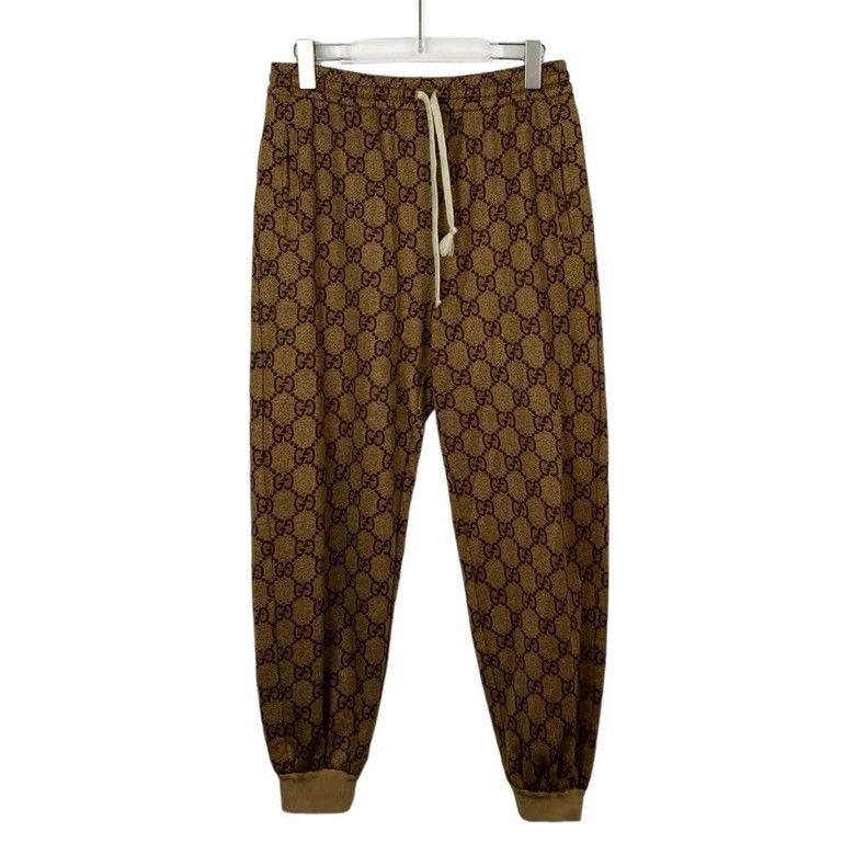 Gucci Gucci Size M Brown logo double G full print drawstring cas Size US 30 / EU 46 - 1 Thumbnail