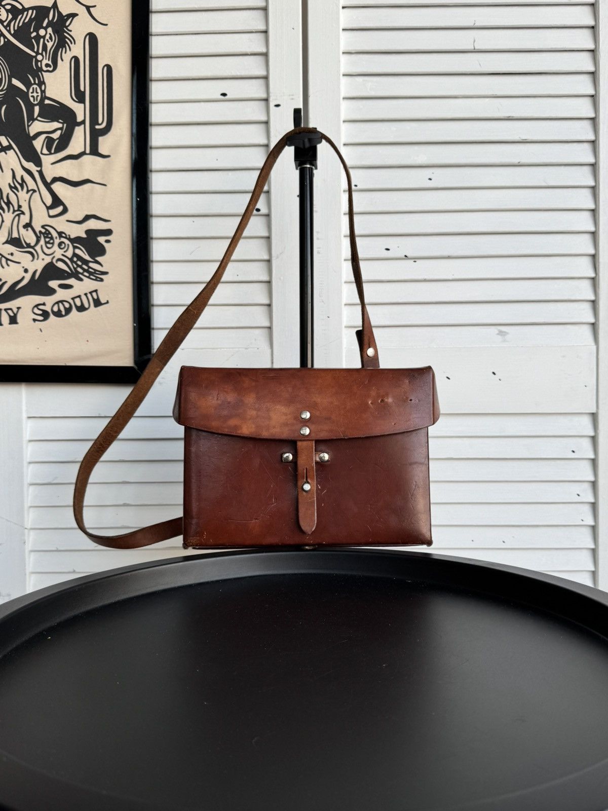 Vintage Vintage Swiss Army Leather Satchel Handcrafted Bag 1977 Size ONE SIZE - 2 Thumbnail