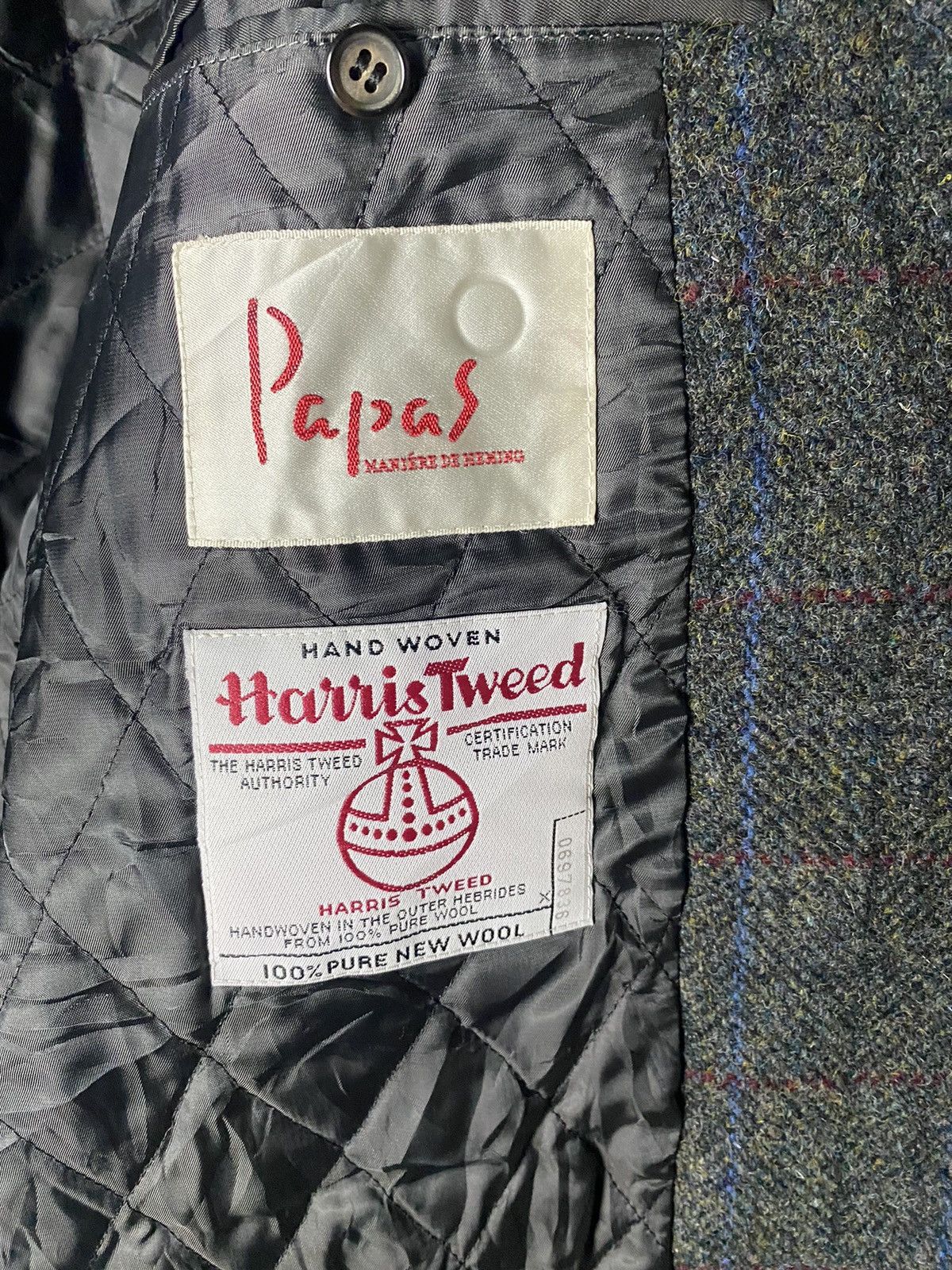 Harris Tweed Vintage Papas Hand Woven Harris Tweed Wool Jacket Size US L / EU 52-54 / 3 - 10 Thumbnail